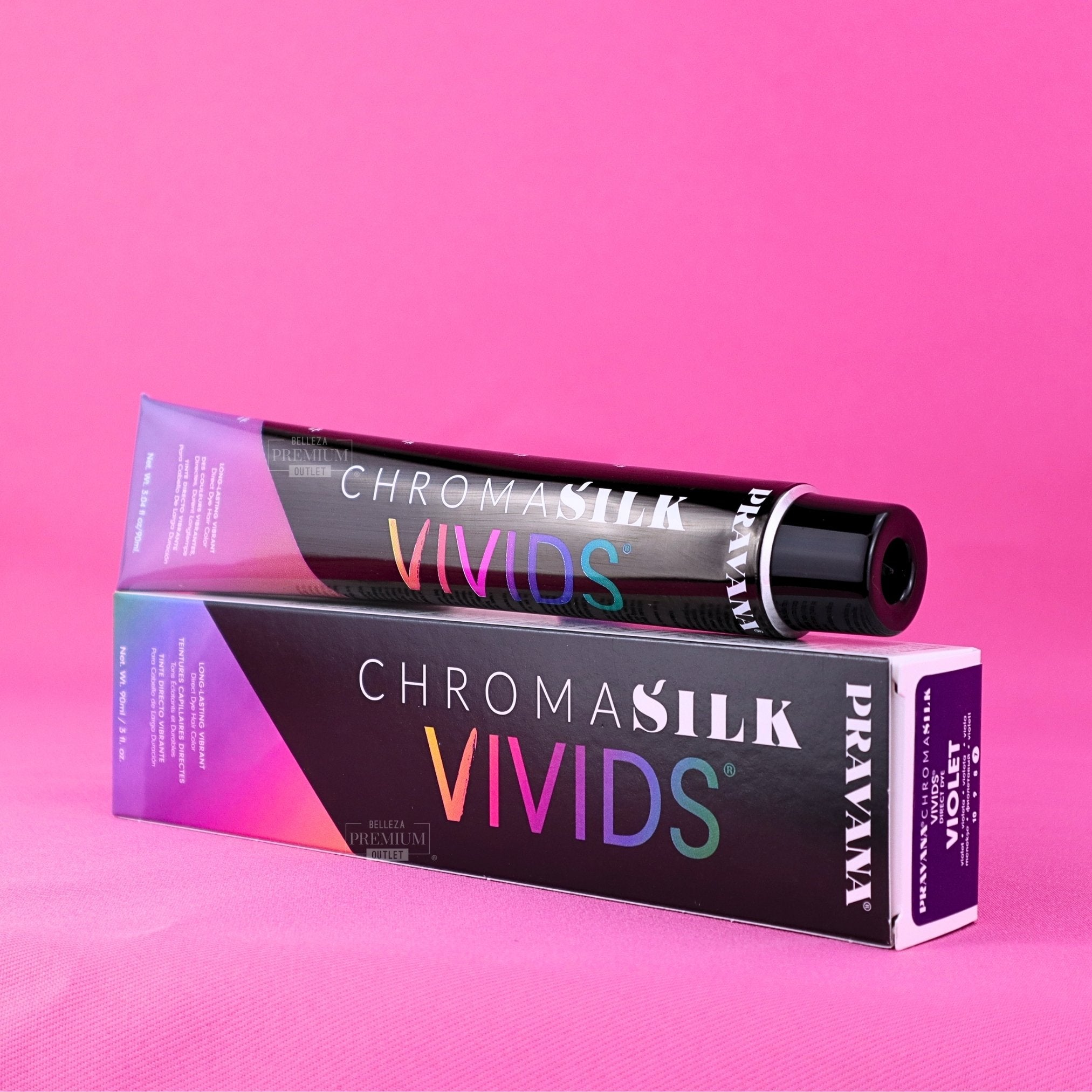 PRAVANA CHROMASILK Vivids Violet 90ml: El Tinte Impactante para un Violeta Brilloso y Deslumbrante