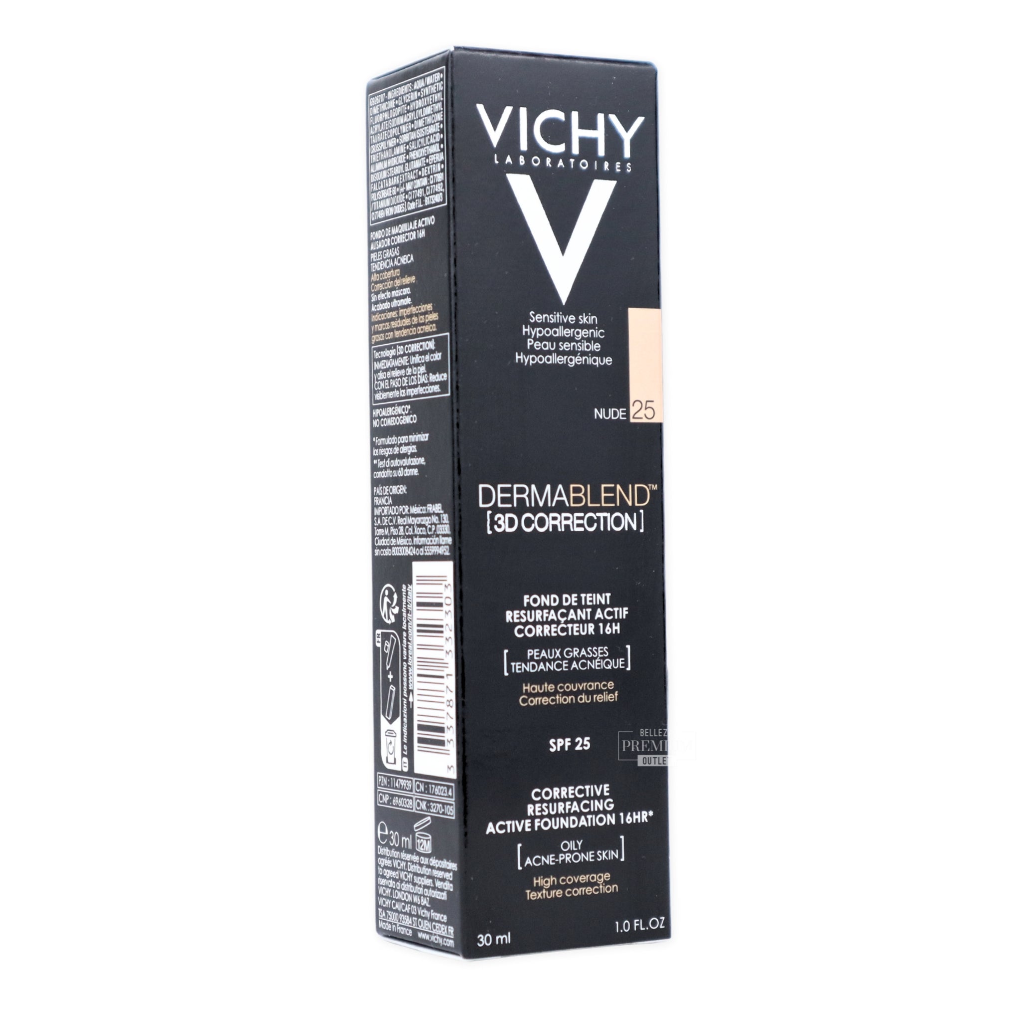 Vichy Dermablend Foundation 3D Correction Tono 25 Nude 30ML