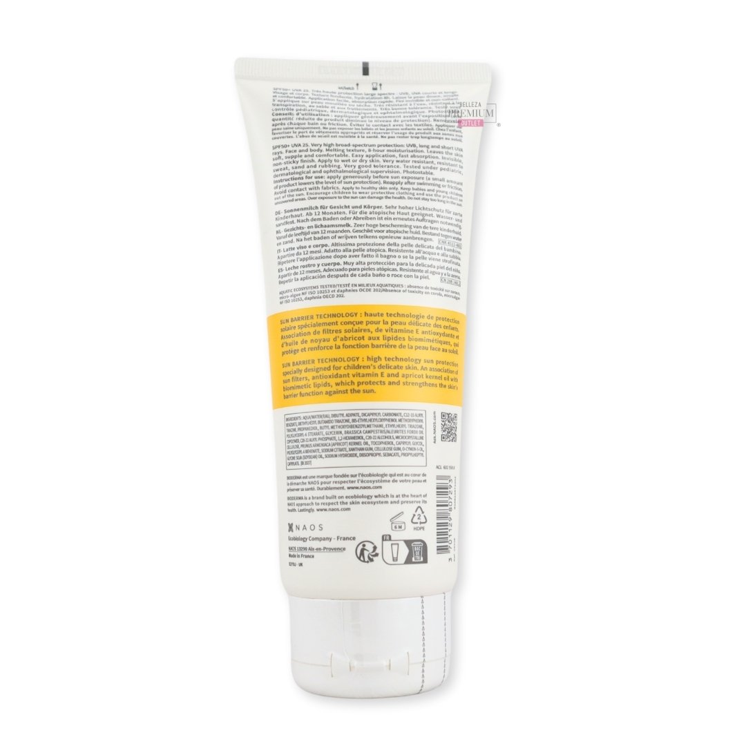 BIODERMA Photoderm Pedia Lait SPF50+ 200ml: Prestigioso Protector Solar para Piel Sensible de Niños