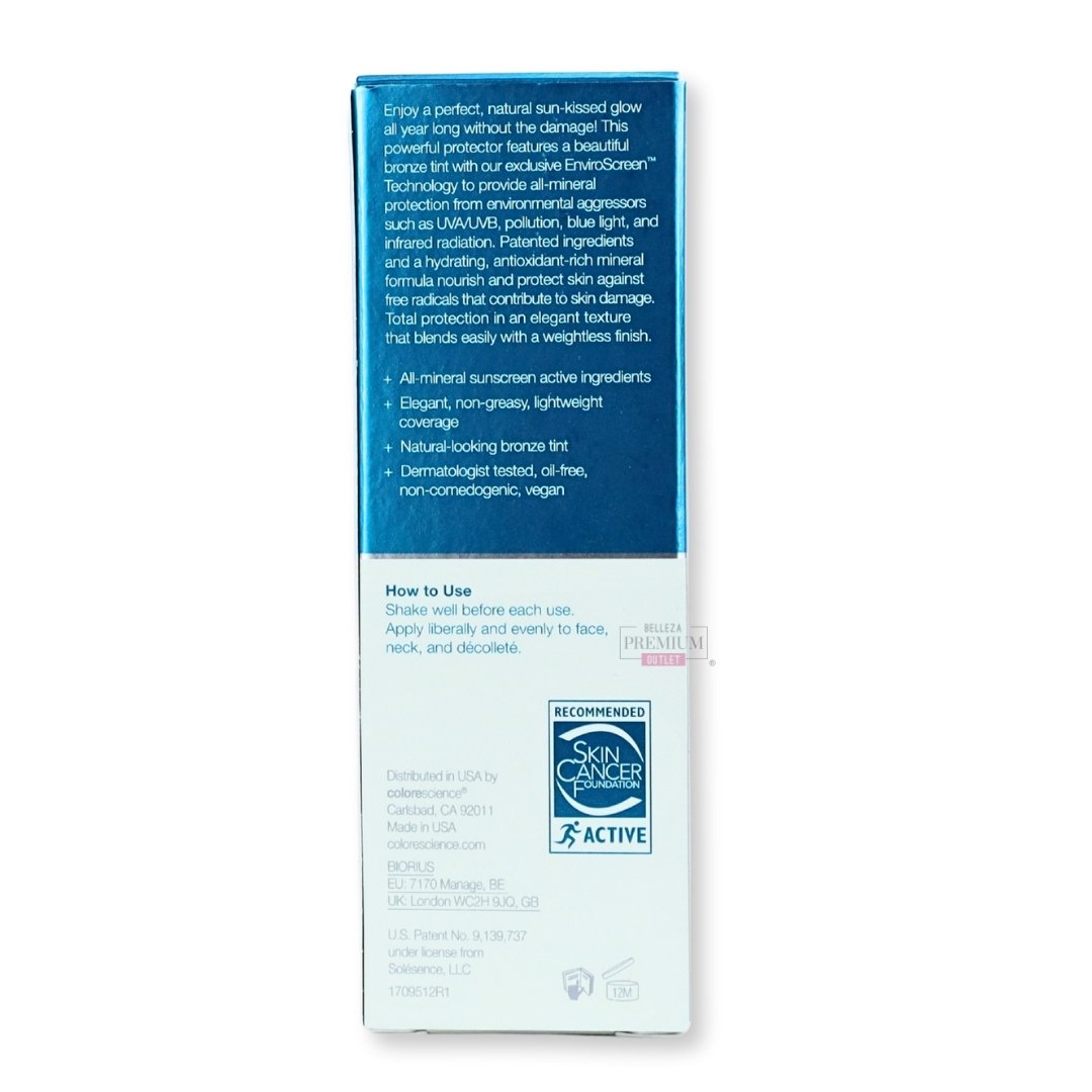 ColoreScience Face SPF 50 Bronze 55ml: Vibrante Protección Solar y Color Natural