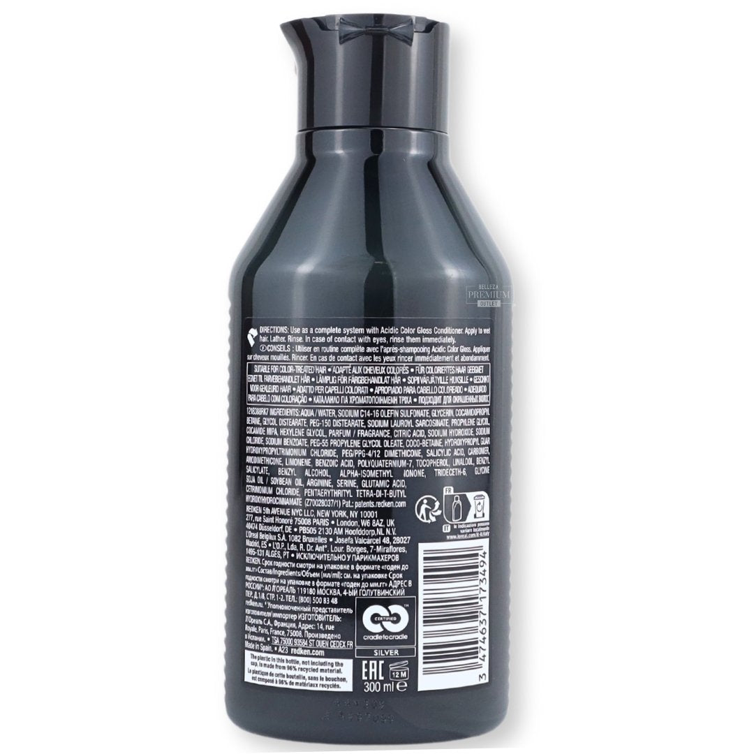 Redken Acidic Color Gloss Shampoo 300ml: fascinante shampoo que mantiene el color del cabello