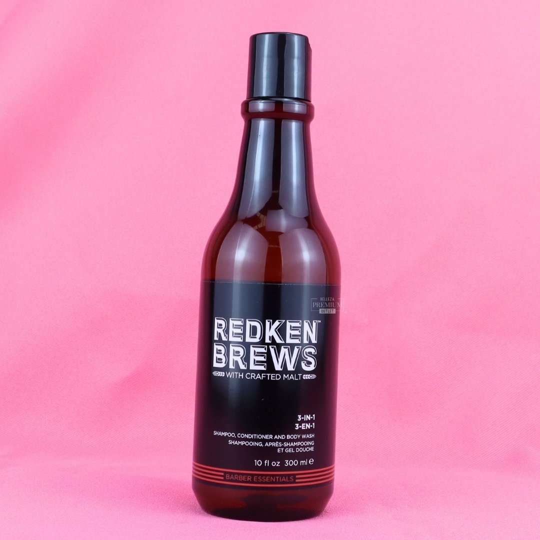 Redken Brews 3-in-1 300ml: Limpieza eficaz y refrescante para el cabello y cuerpo