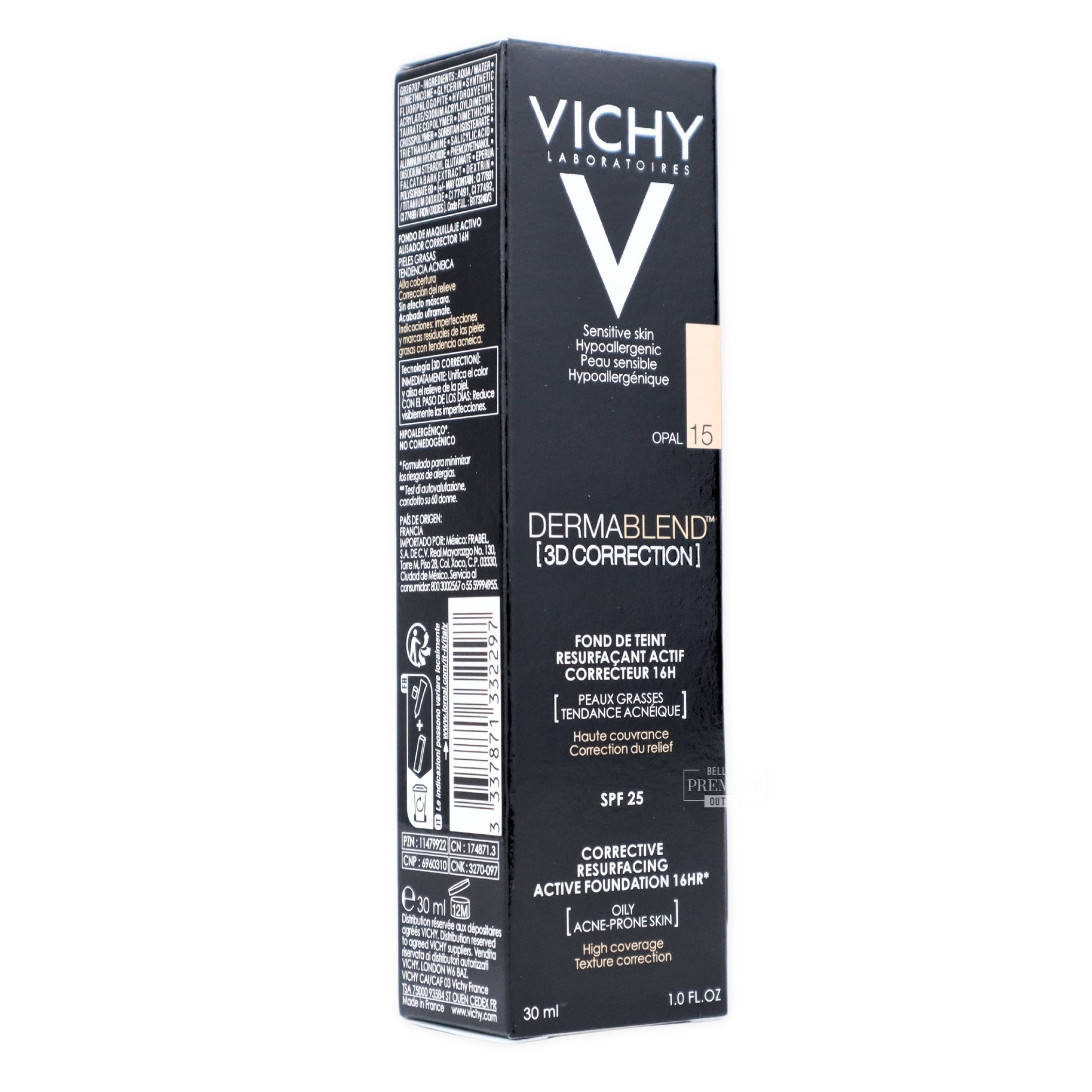 Vichy Dermablend Foundation 3D Correction Tono Opal 15  SPF25