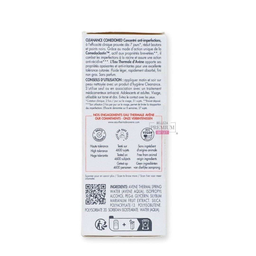 Avène Cleanance Comedomed Concentrado Anti-Imperfecciones 30ml – Tratamiento Intensivo para Piel Mixta a Grasa