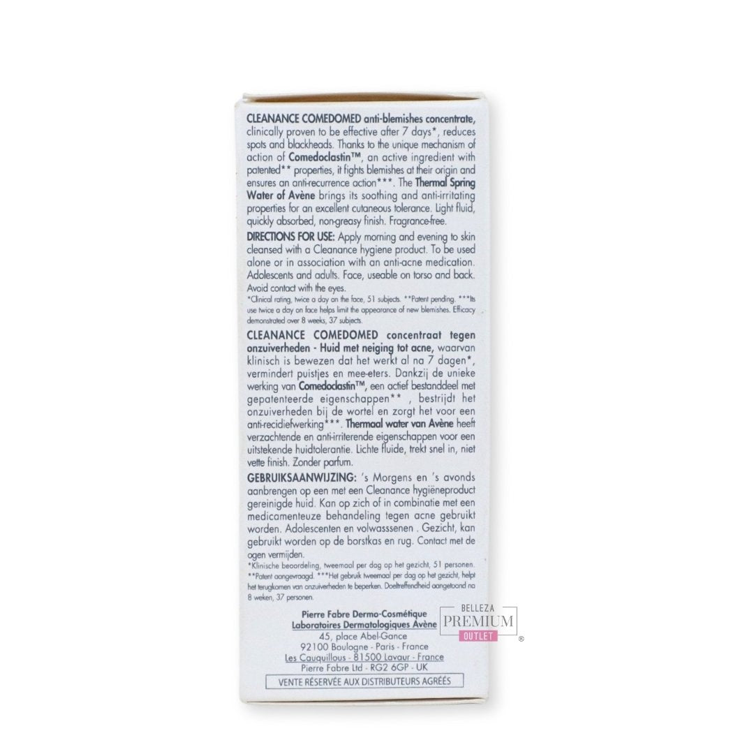 Avène Cleanance Comedomed Concentrado Anti-Imperfecciones 30ml – Tratamiento Intensivo para Piel Mixta a Grasa