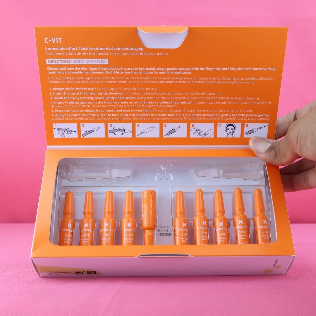 Sesderma C-Vitamin Intensive Serum 12% Ampoules 10 x 1,5ml UNA AMPOLLETA ROTA