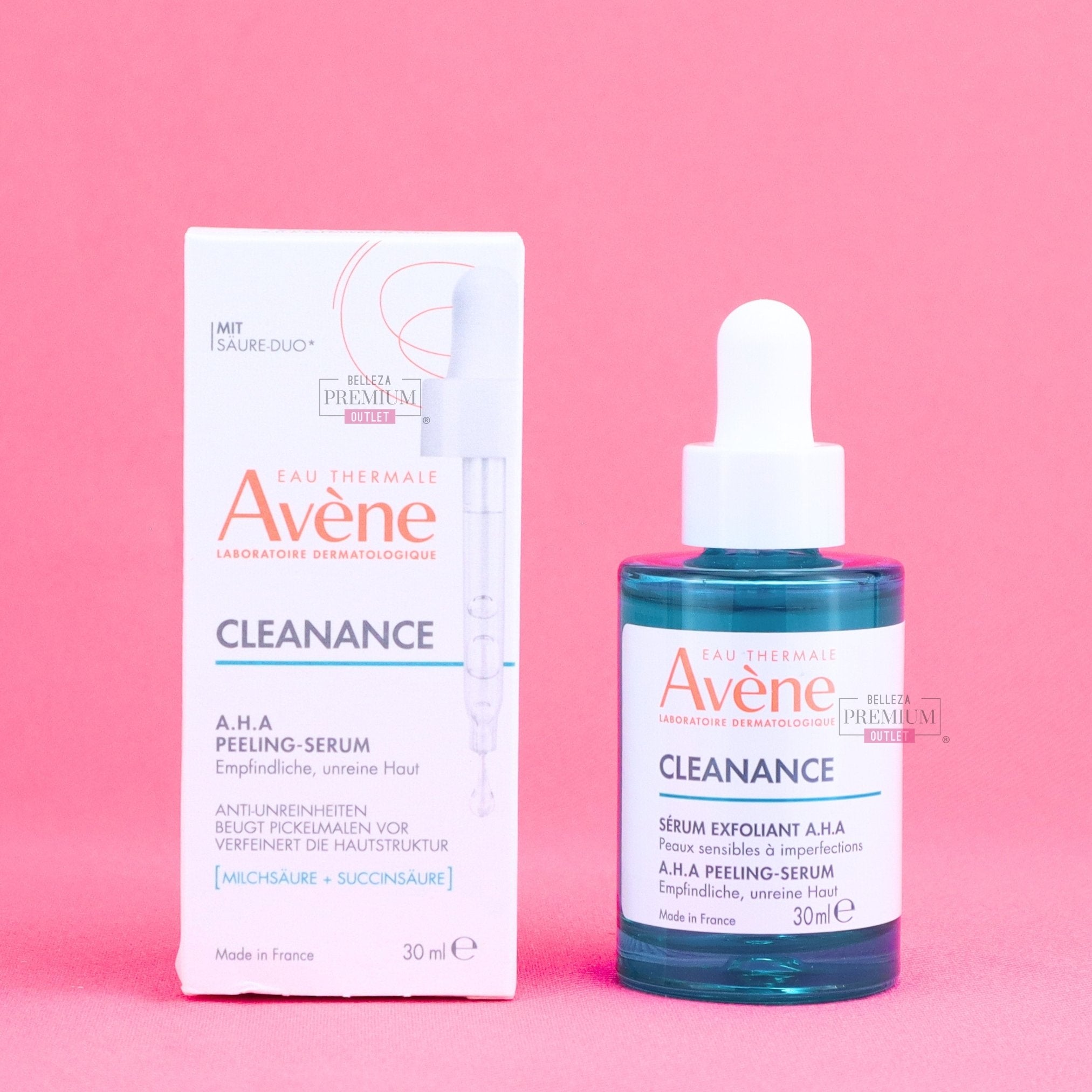 Avene Cleanance Sérum Exfoliant A.H.A. 30ml – Renovación Visible para una Piel Más Lisa, Clara y Uniforme
