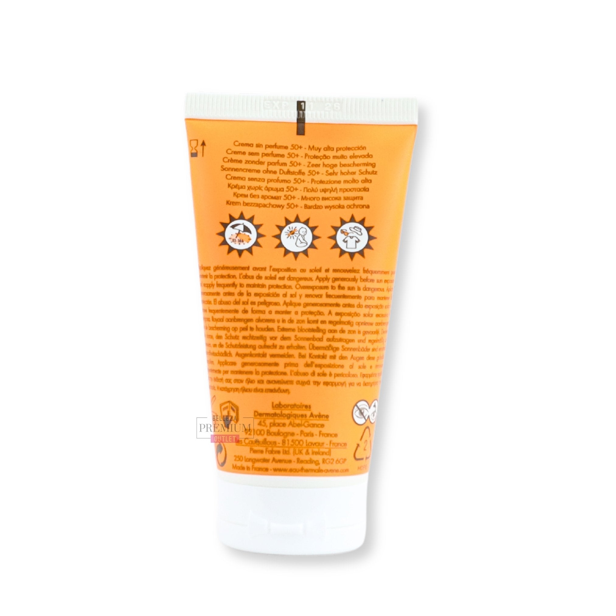 Avene SPF 50+ Crème sans parfum 50ml: El protector solar perfecto sin perfume que dejará tu piel libre de irritaciones