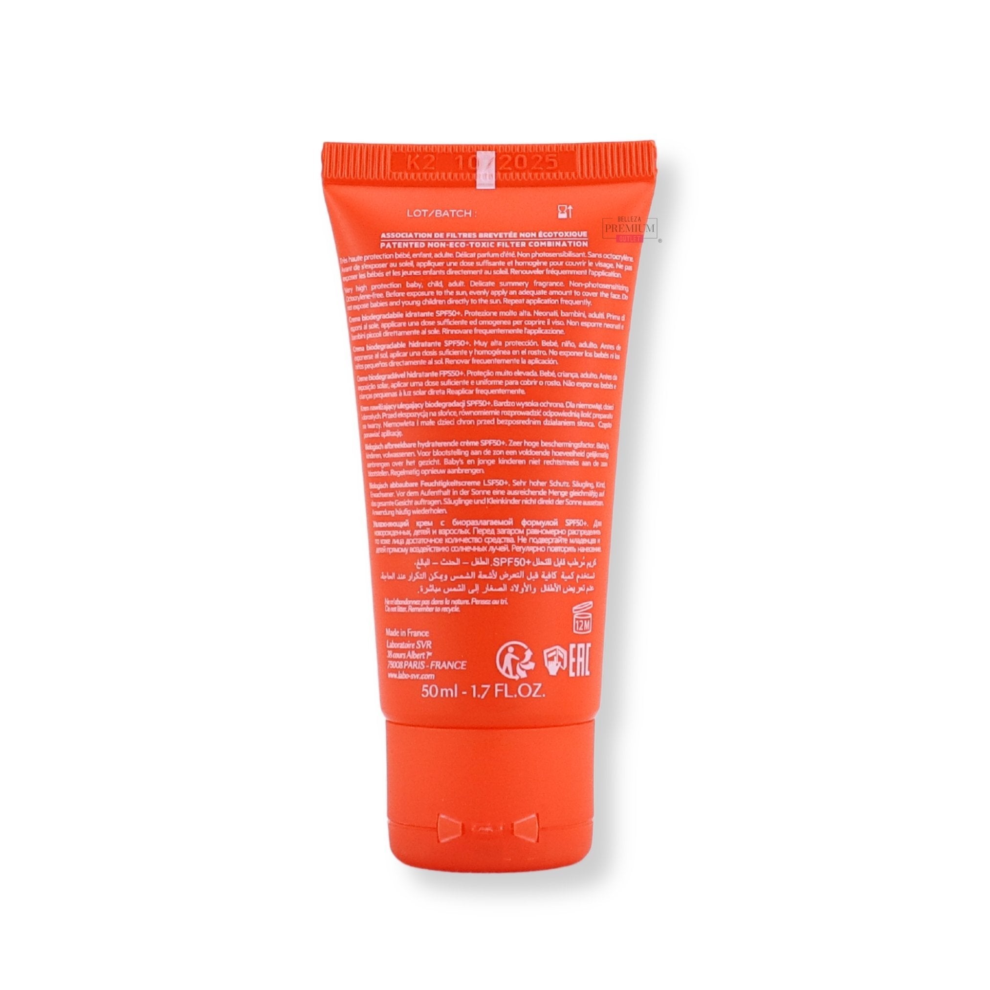 SVR Sun Secure Creme SPF50+ 50ml: Protección Solar Infalible para una Defensa Completa