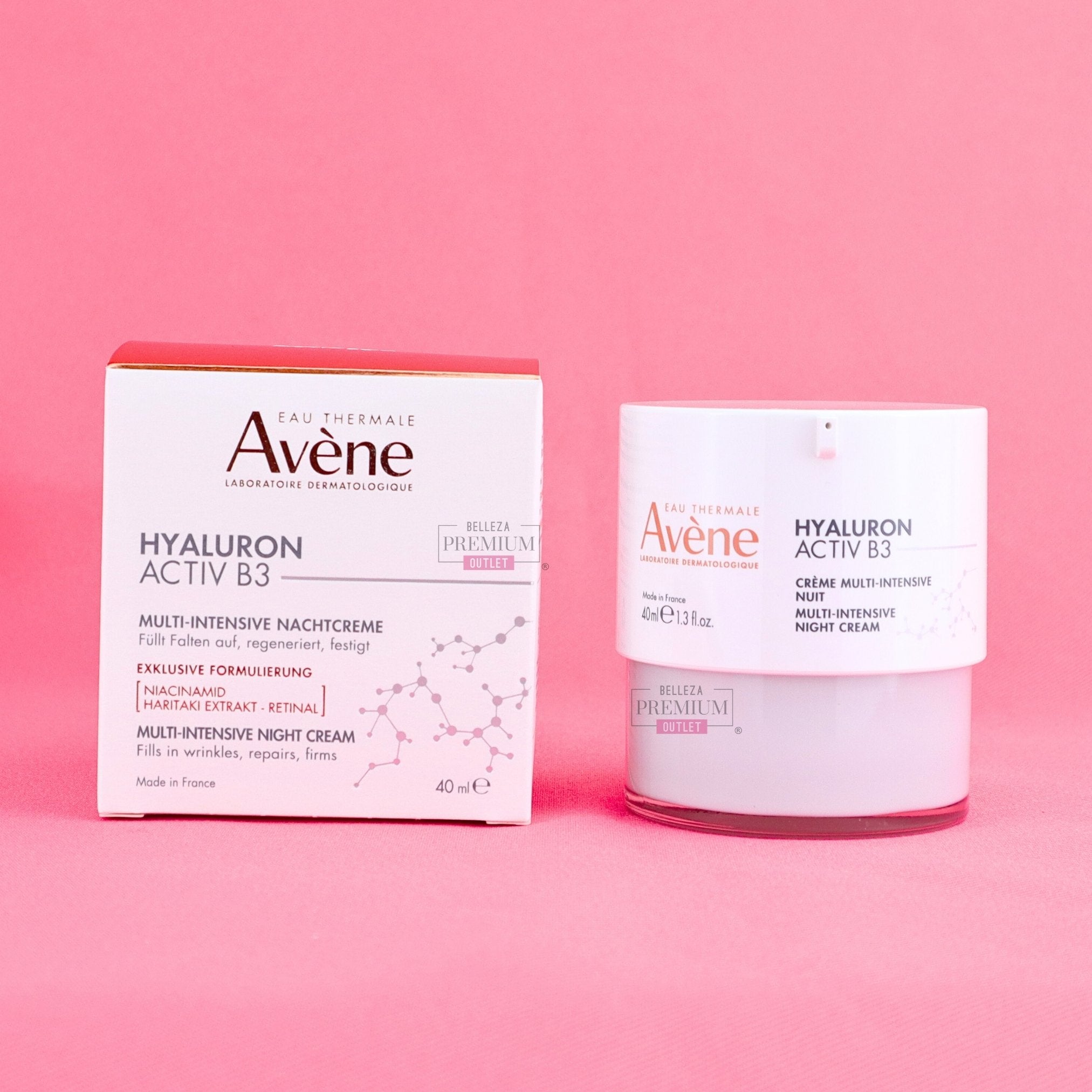 Avène Hyaluron Activ B3 Crema de Noche Multi-Intensiva 40ml – Regeneración Celular y Piel Visiblemente Rejuvenecida