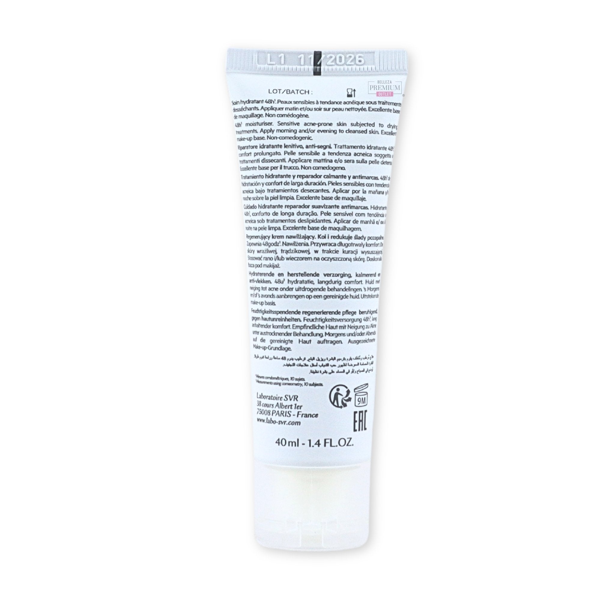 SVR Sebiaclear Crème Hydra 40 ml: Impactante Hidratación para una Piel Radiante y Equilibrada