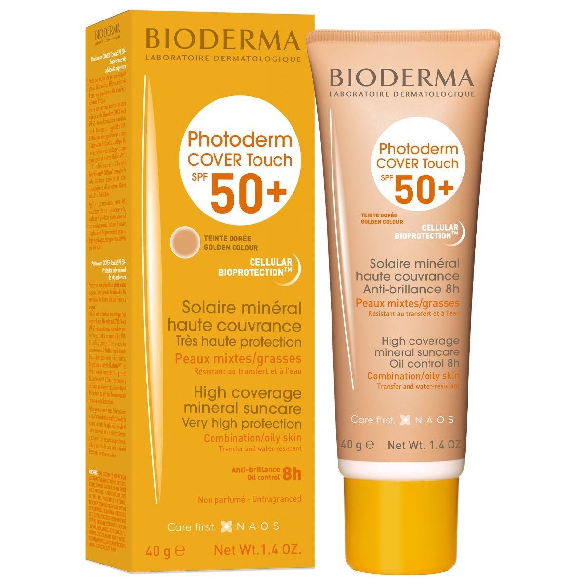 Bioderma Bloqueador Photoderm Cover Touch Spf50+ Tono Dorado, 40 Ml
