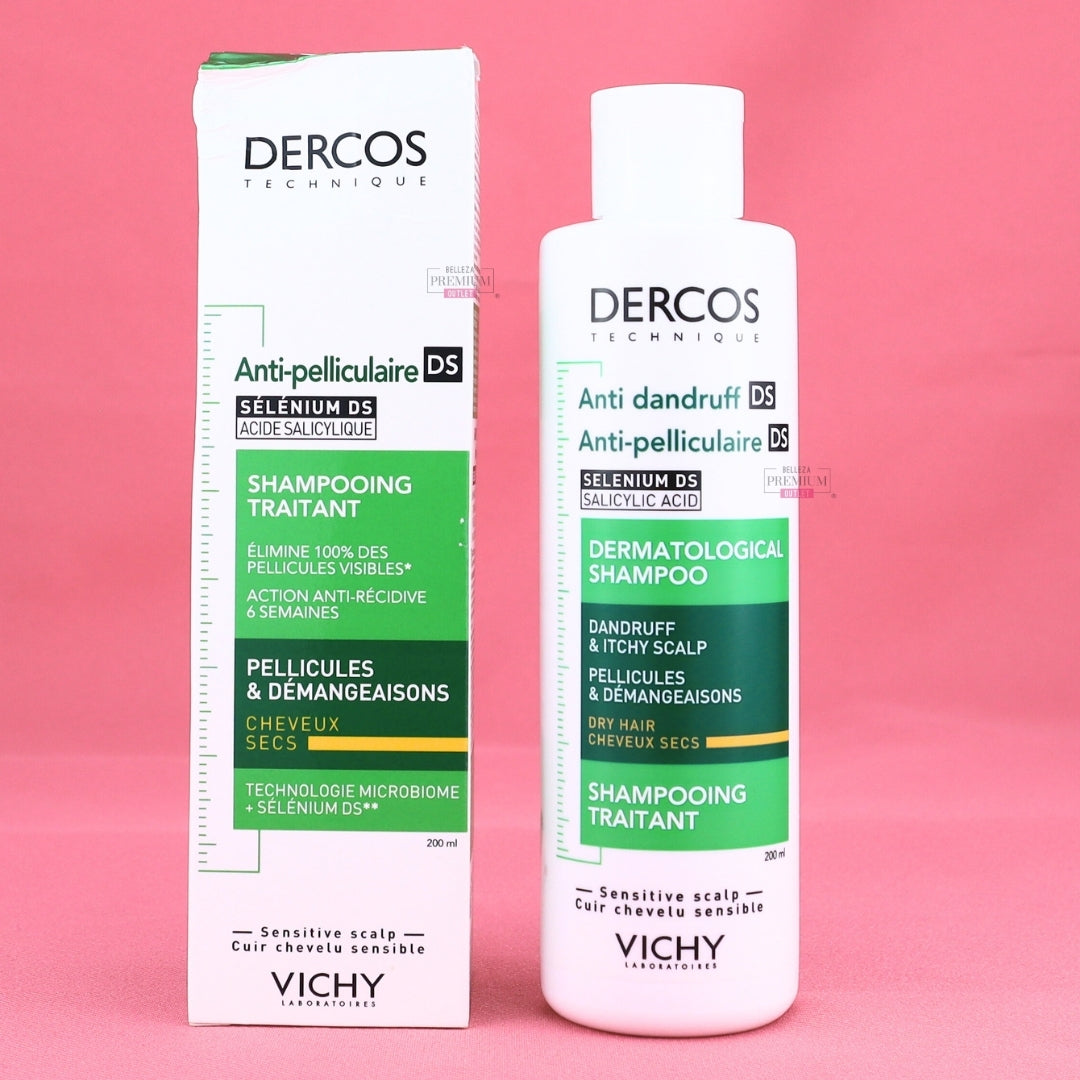 Vichy Dercos Anti Dandruff Treatment Shampoo Cabello Seco 200ml CAJA DAÑADA