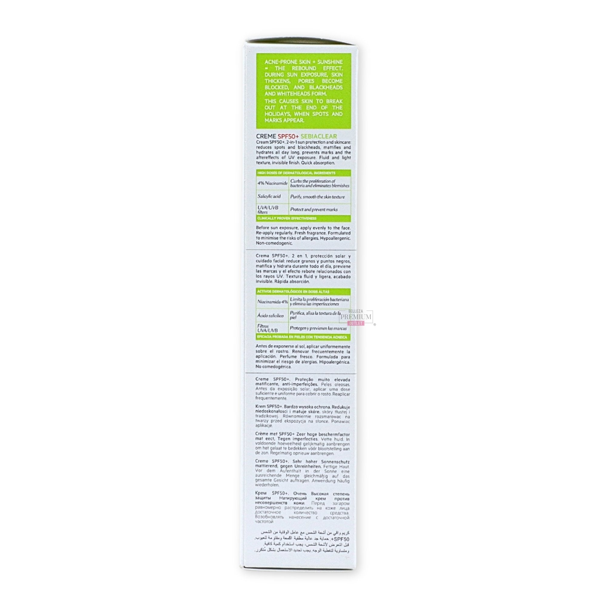 Sebiaclear Crème SPF50+ 40ml: Irremplazable Protector y Control de Imperfecciones