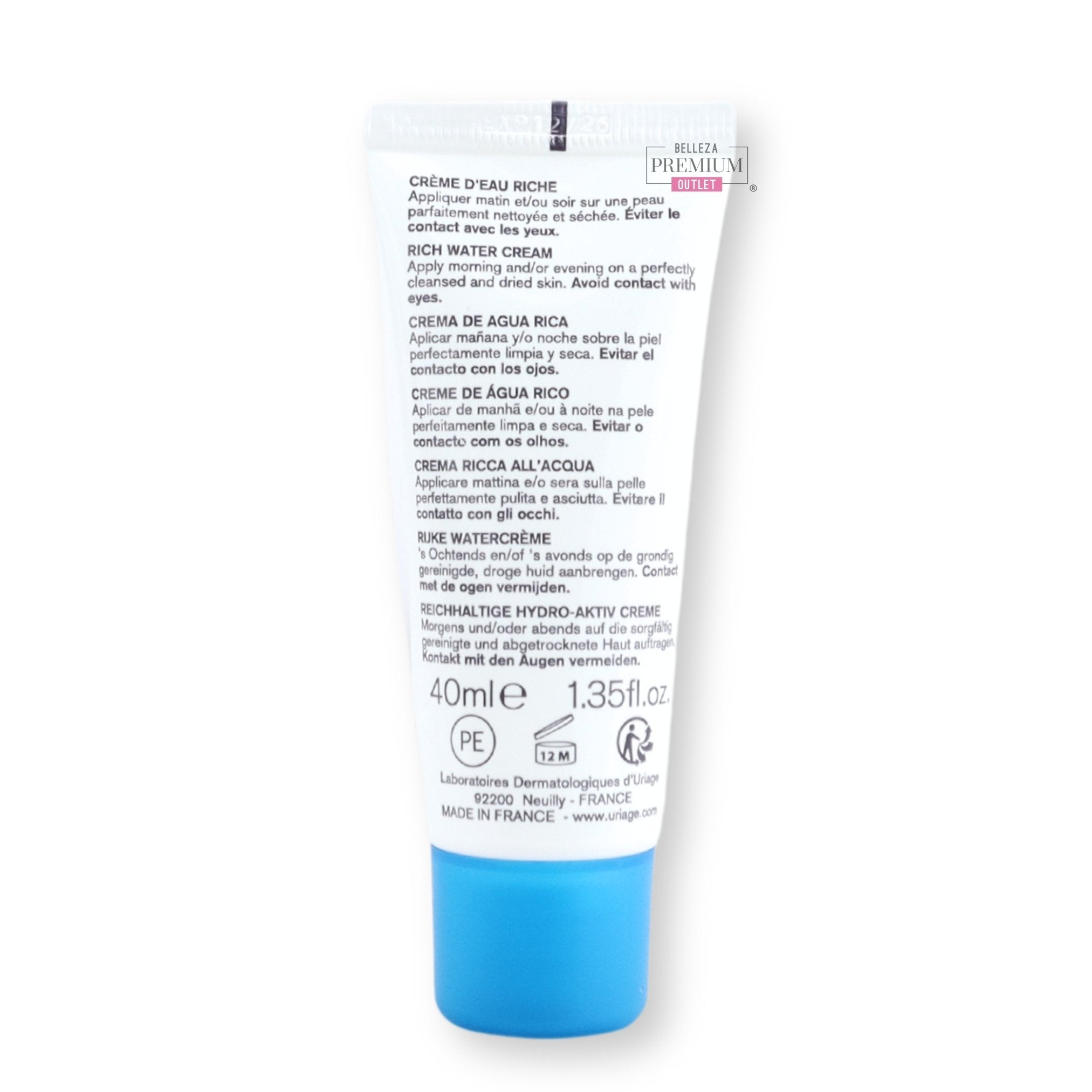 Uriage Eau Thermale Rich Water Cream 40ml