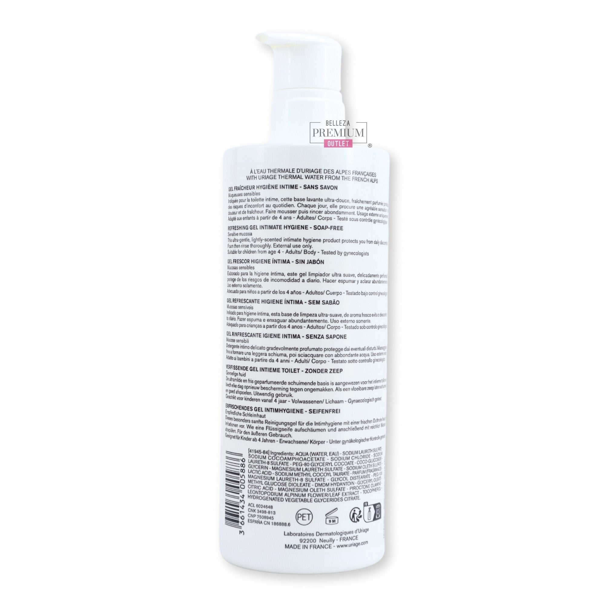 Uriage GYN PHY Refreshing Gel Intimate Hygiene 500ml: Frescura íntima esencial para una limpieza delicada