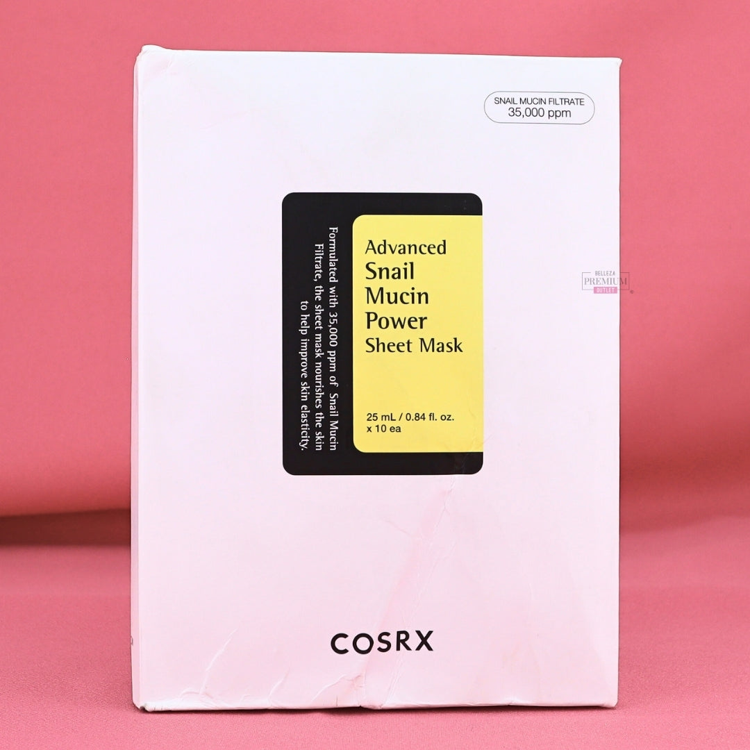 CosRX Advanced Snail Mucin Power Essence Sheet Mask 10ea 25 mL x 10 ea CAJA DAÑADA