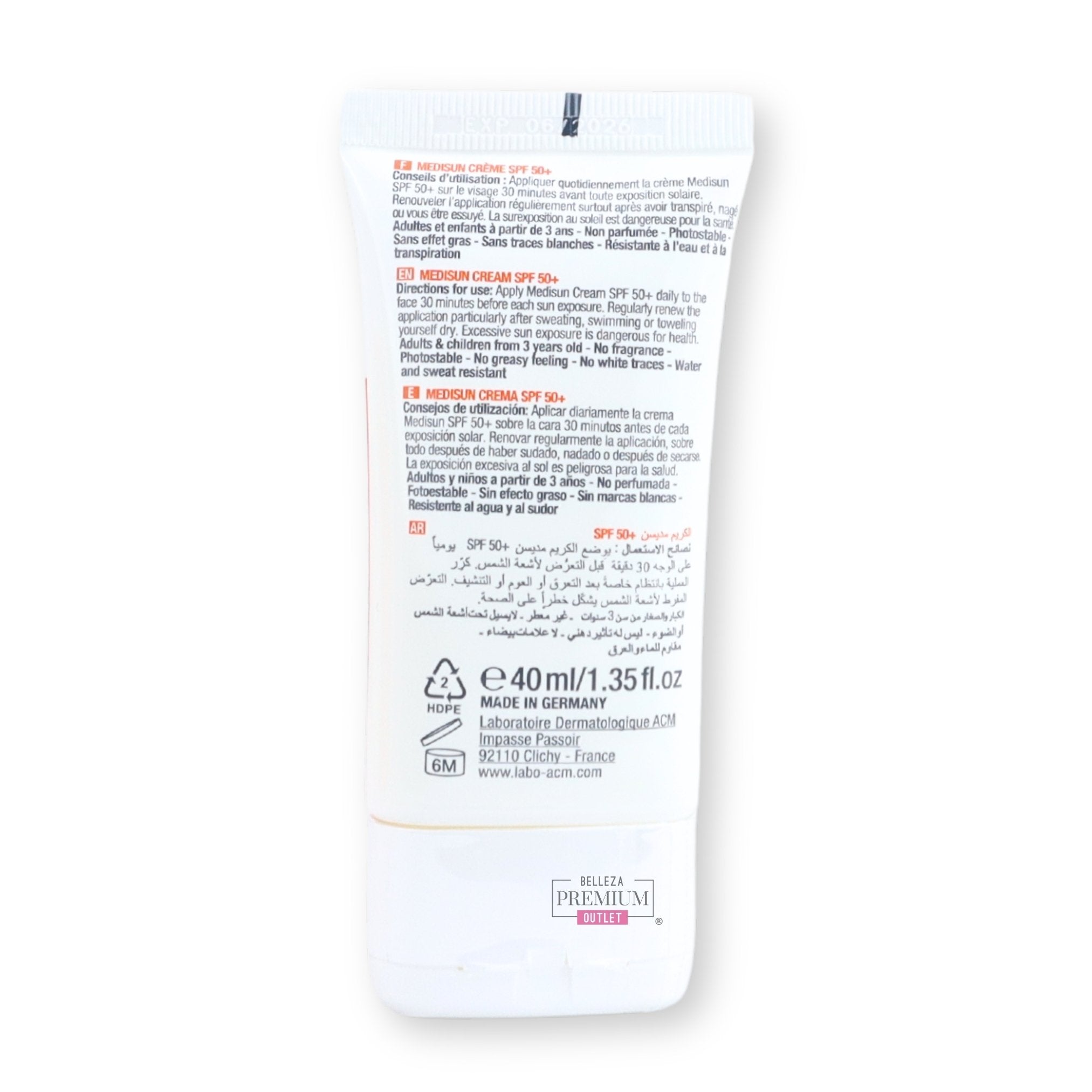 ACM Medisun Cream SPF 50+ 40ml: Increíble protector solar que previene el fotoenvejecimiento en pieles sensibles