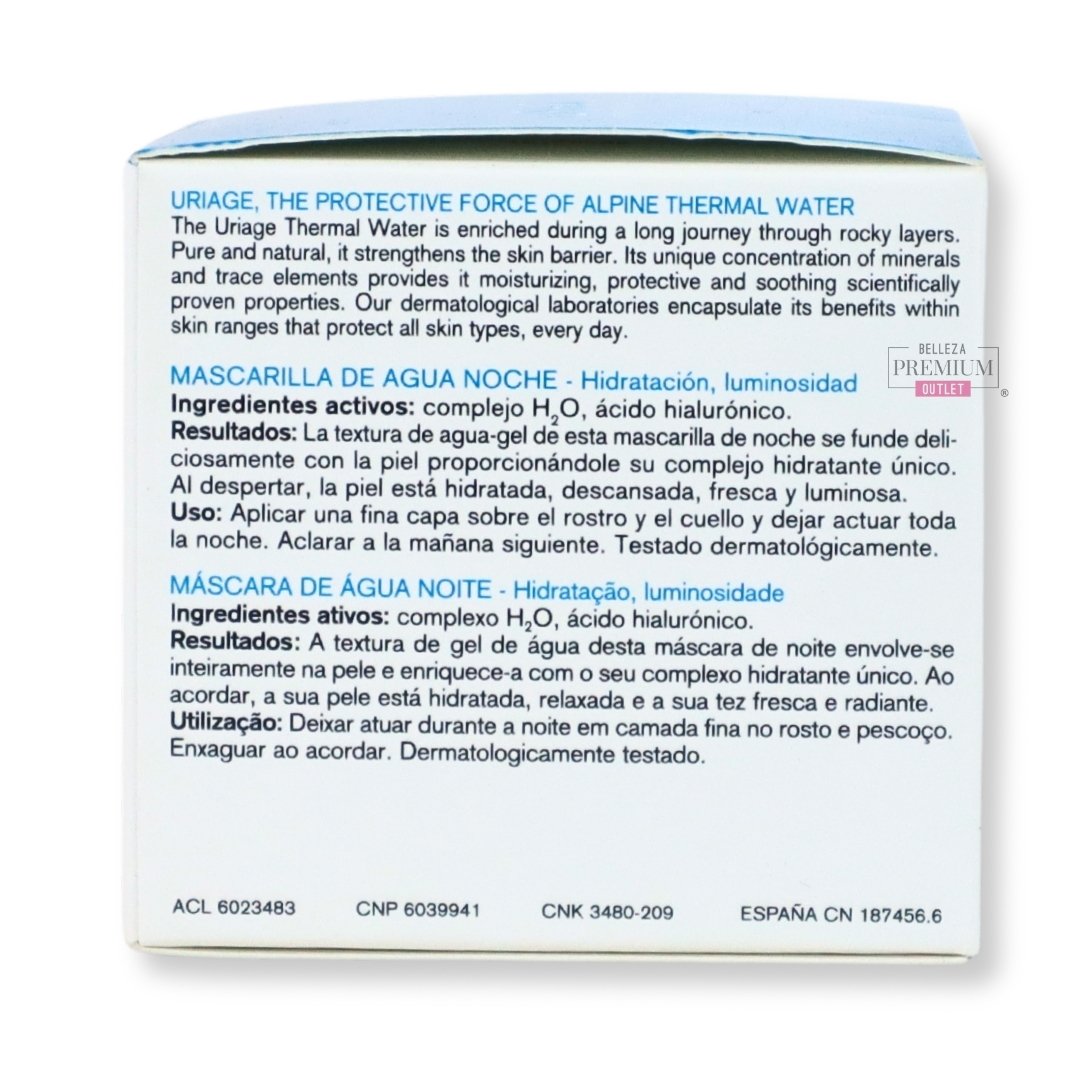 Uriage Eau Thermal Sleep Mask 50ml: Brillante hidratación nocturna para una piel radiante al despertar