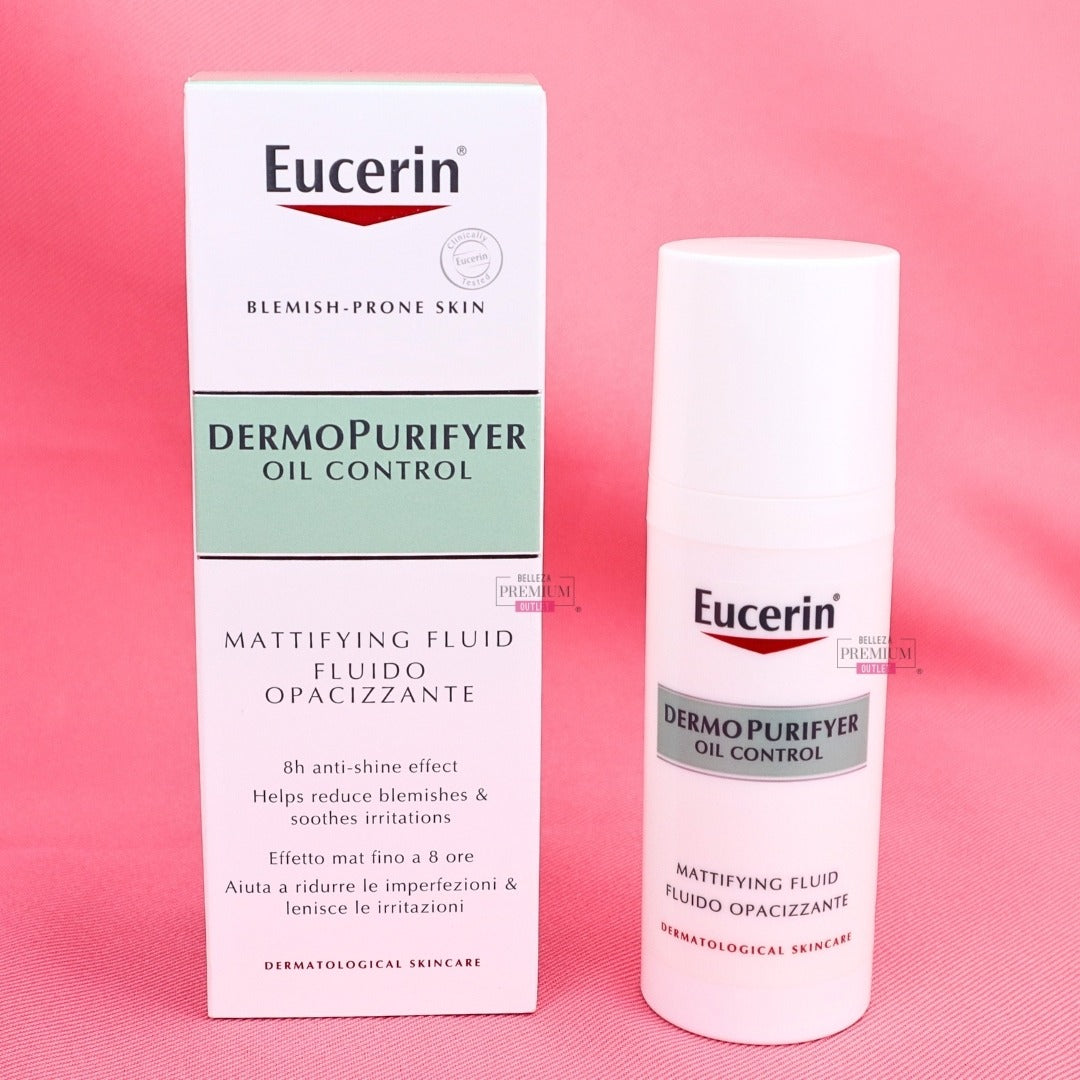 EUCERIN DERMOPURIFYER 50ML MATTIFYING FLUID: Reconocido Tratamiento para Piel Libre de Brillos y Imperfecciones