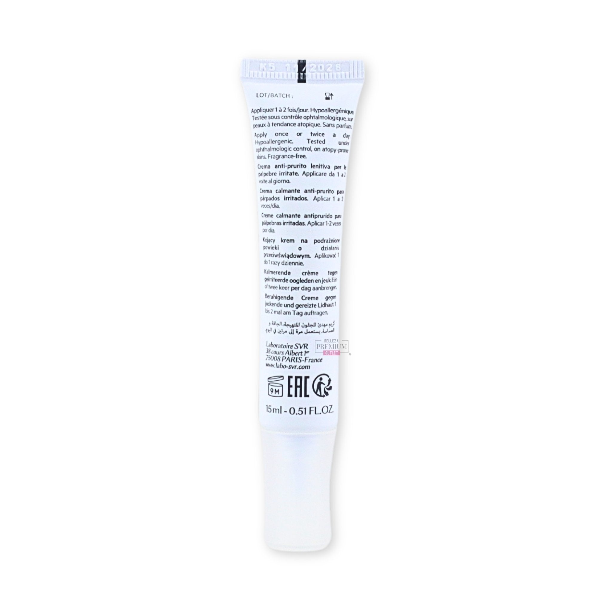 SVR Palpebral Crème 15 ml: Hidratación y Rejuvenecimiento para el Contorno de Ojos