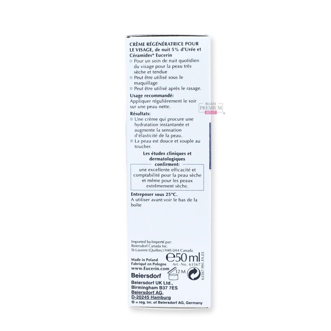 EUCERIN UREA REPAIR 50ML RICH REPLENISHING FACE CREAM: El Poderoso Hidratante Popular para una Piel Suave y Renovada