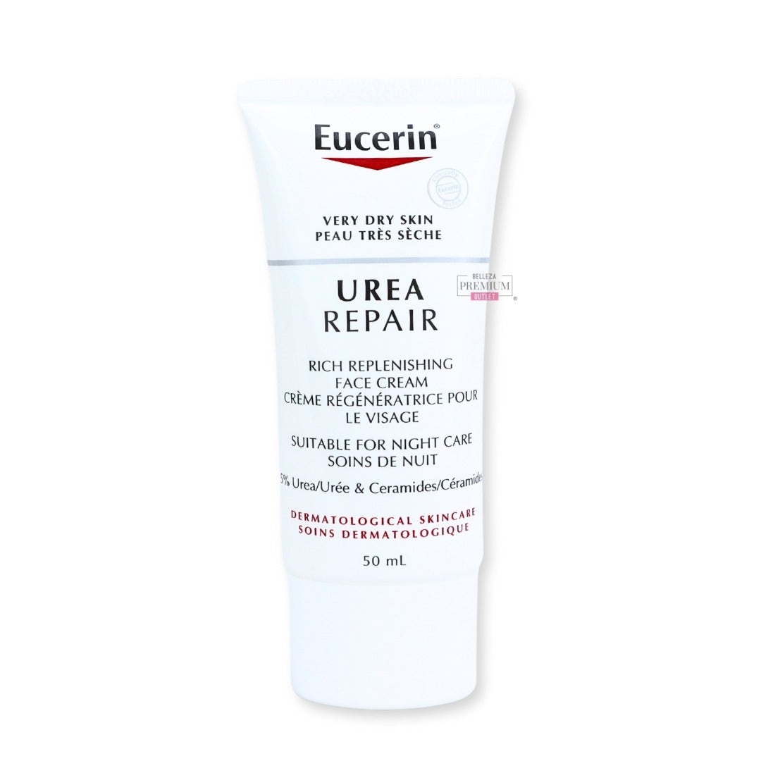 EUCERIN UREA REPAIR 50ML RICH REPLENISHING FACE CREAM: El Poderoso Hidratante Popular para una Piel Suave y Renovada