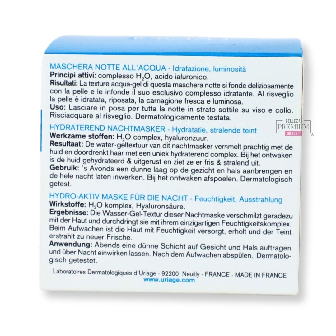 Uriage Eau Thermal Sleep Mask 50ml: Brillante hidratación nocturna para una piel radiante al despertar