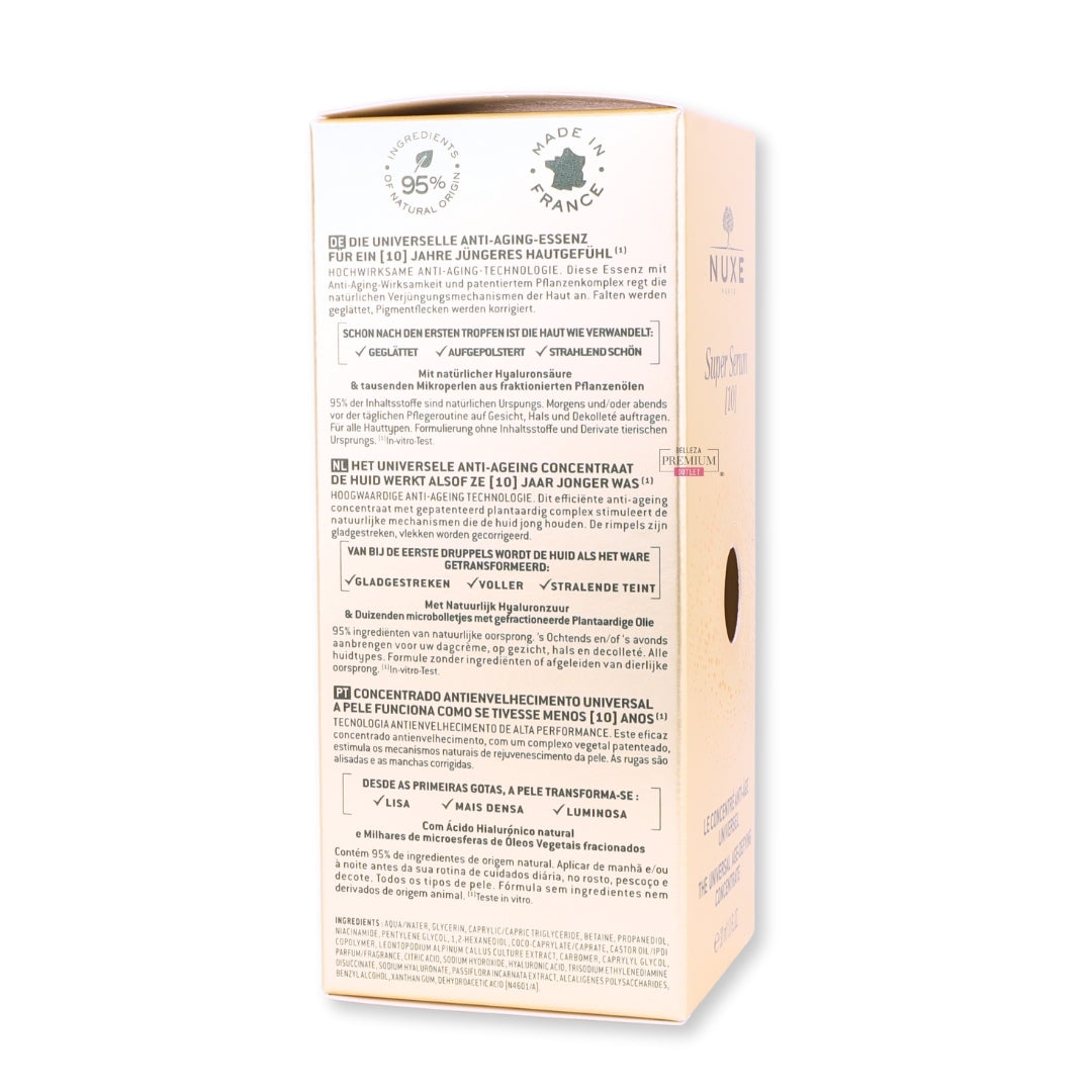 Nuxe Super Serum The Universal Age-Defying Concentrate 30ml: El espectacular suero antiedad para una piel rejuvenecida y radiante
