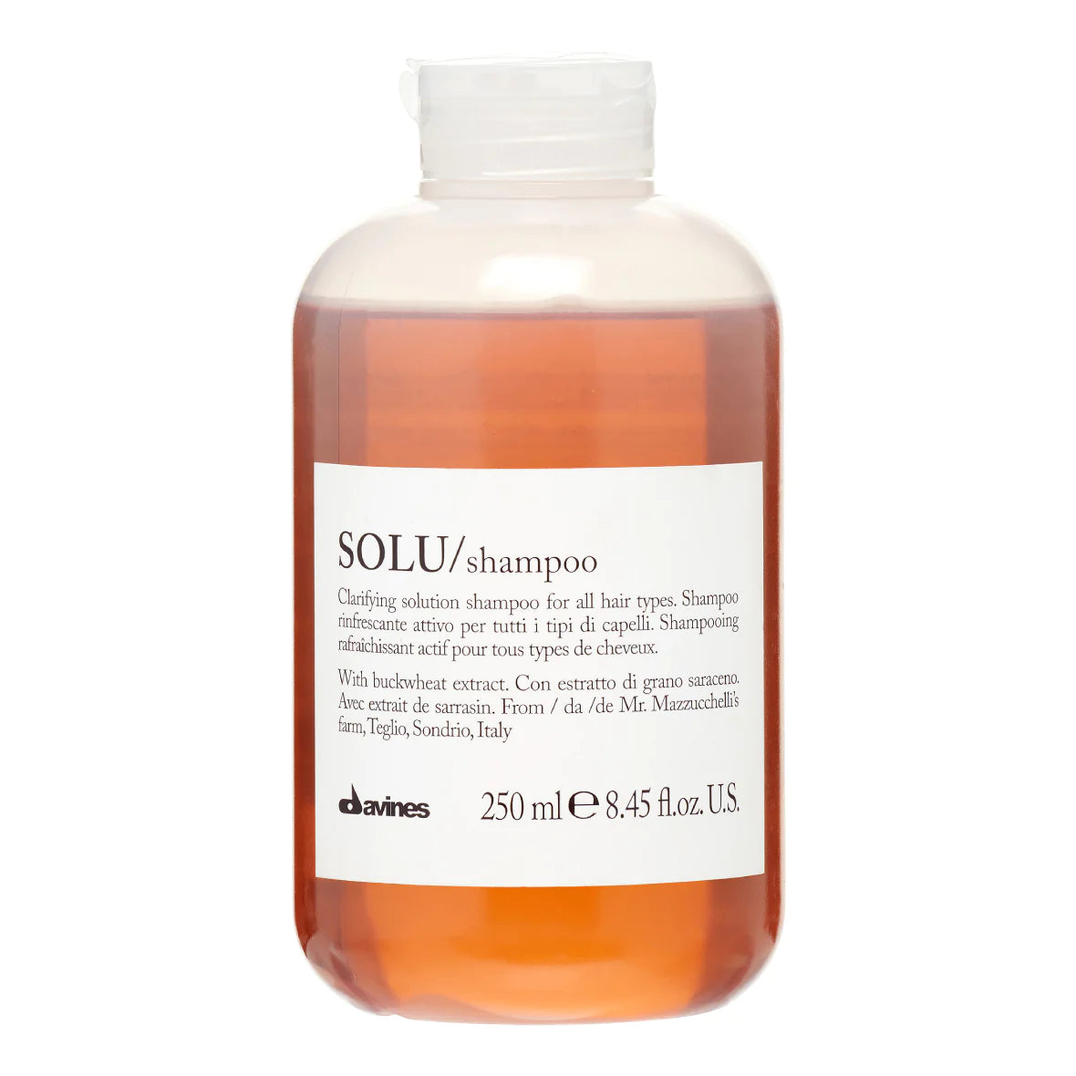 Davines Solu Shampoo 250ml – Limpieza profunda y frescura duradera