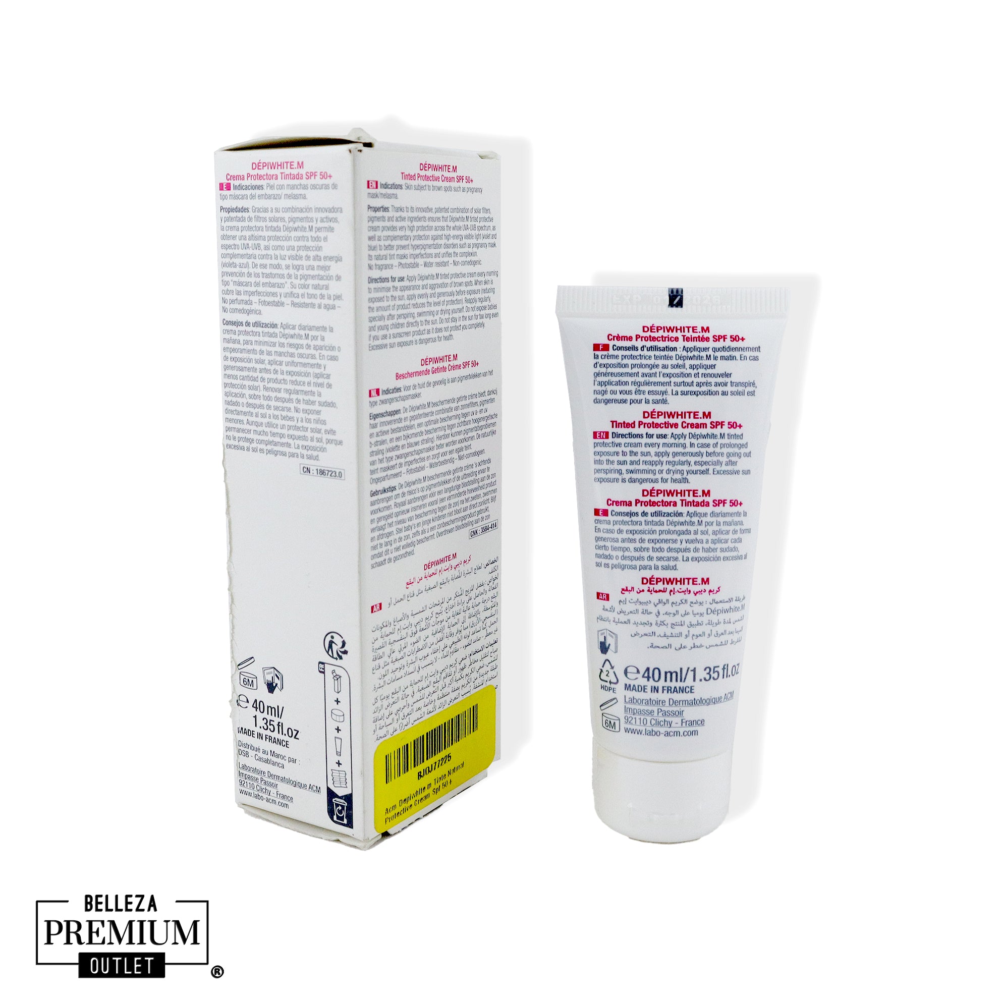 ACM Dépiwhite.M Tinted Protective Cream SPF50+ – Protección Máxima con Color Natural