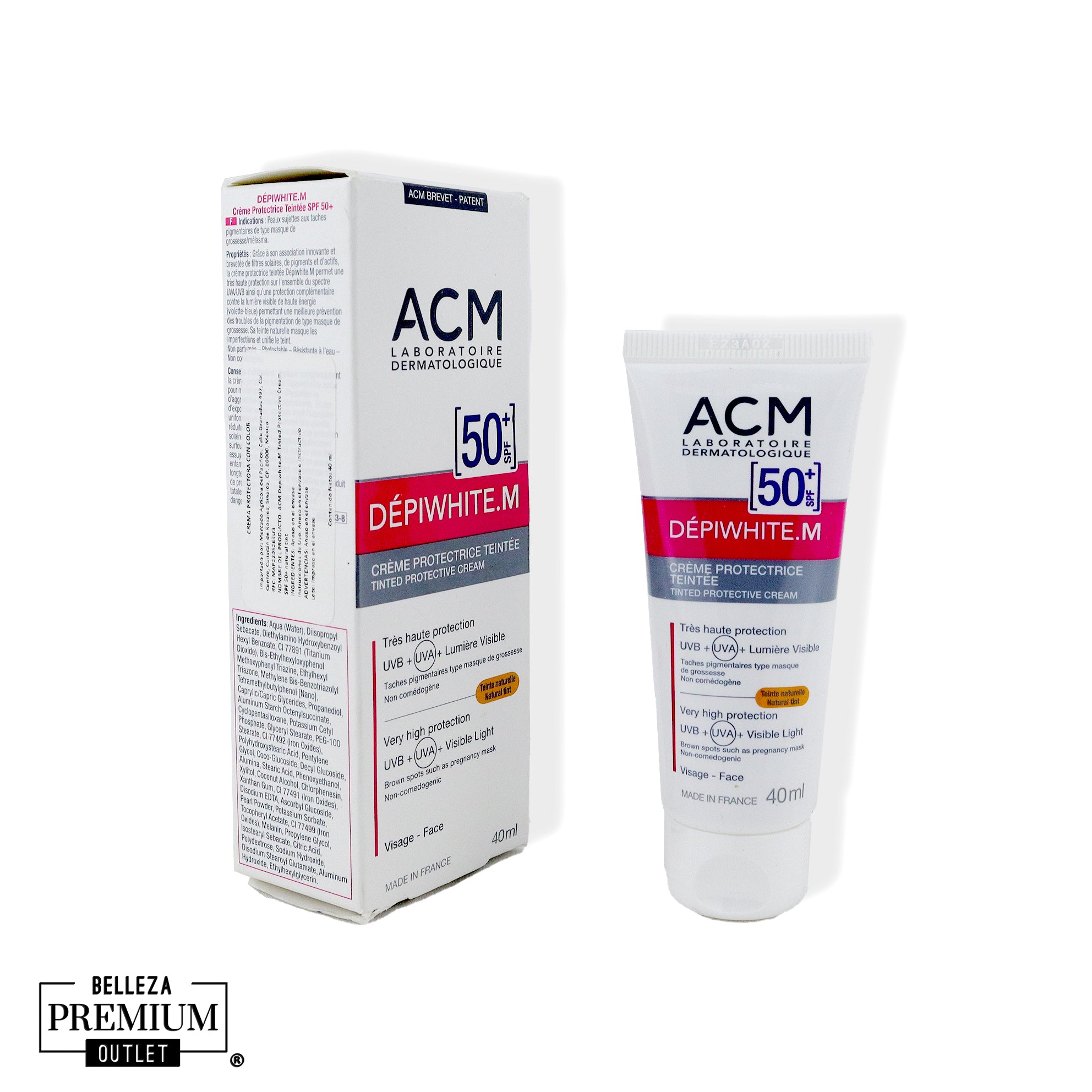 ACM Dépiwhite.M Tinted Protective Cream SPF50+ – Protección Máxima con Color Natural