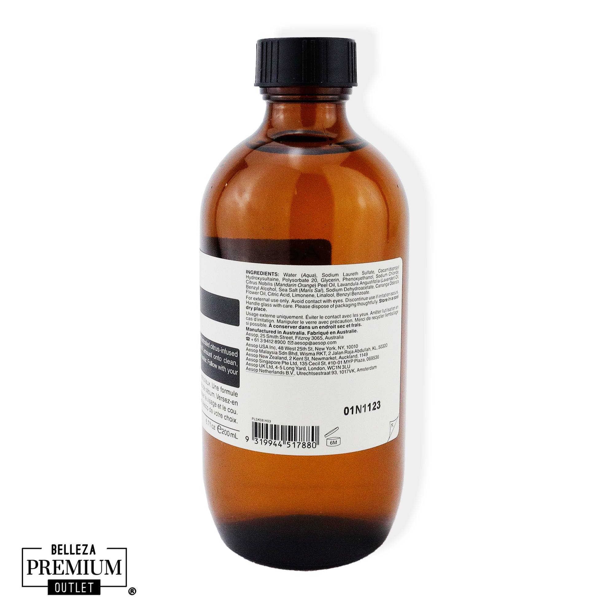 AESOP Amazing Face Cleanser 200ml – Limpieza Profunda y Refrescante para Todo Tipo de Piel