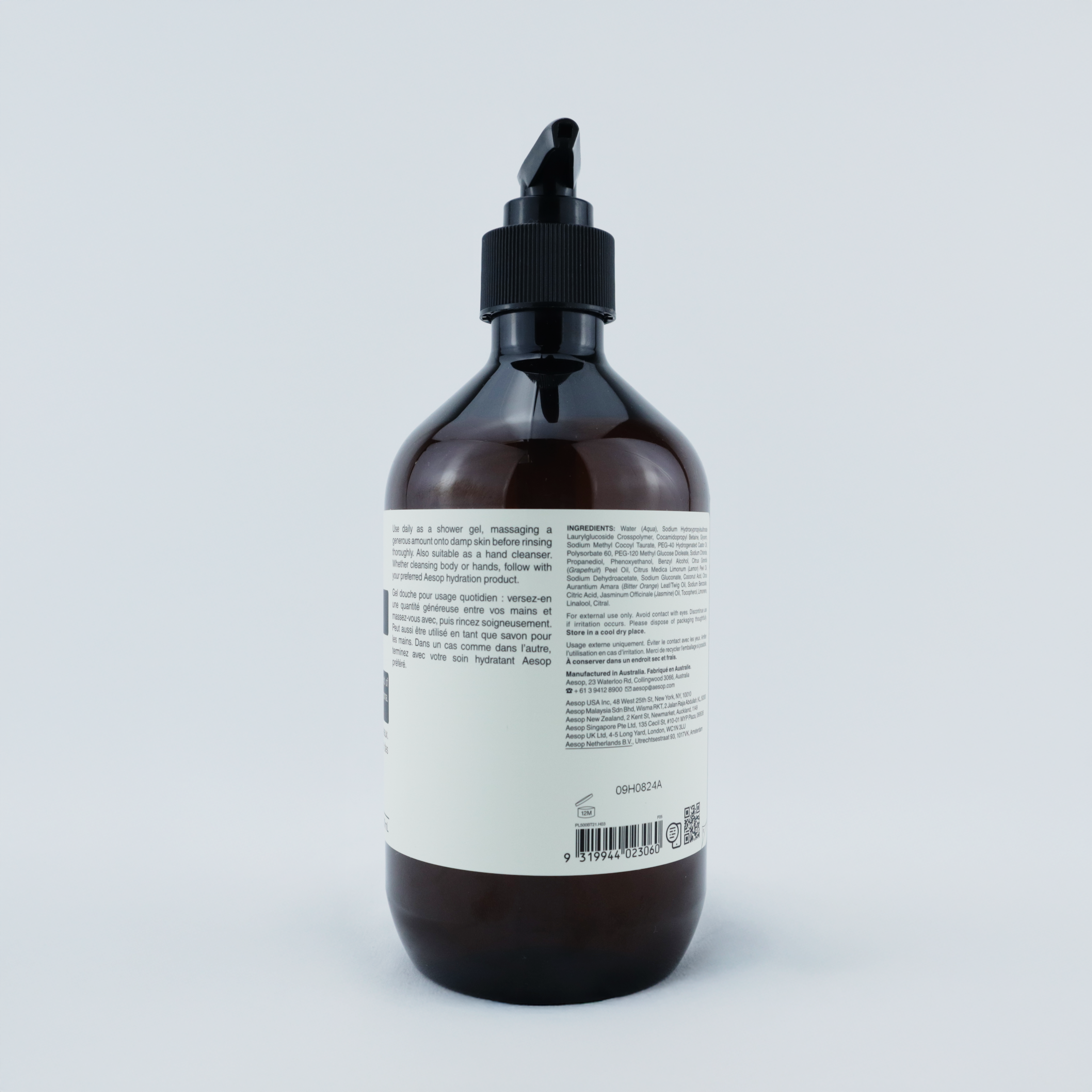 AESOP Citrus Mélange Body Cleanser 500ml – Energía Cítrica para Cuerpo y Alma