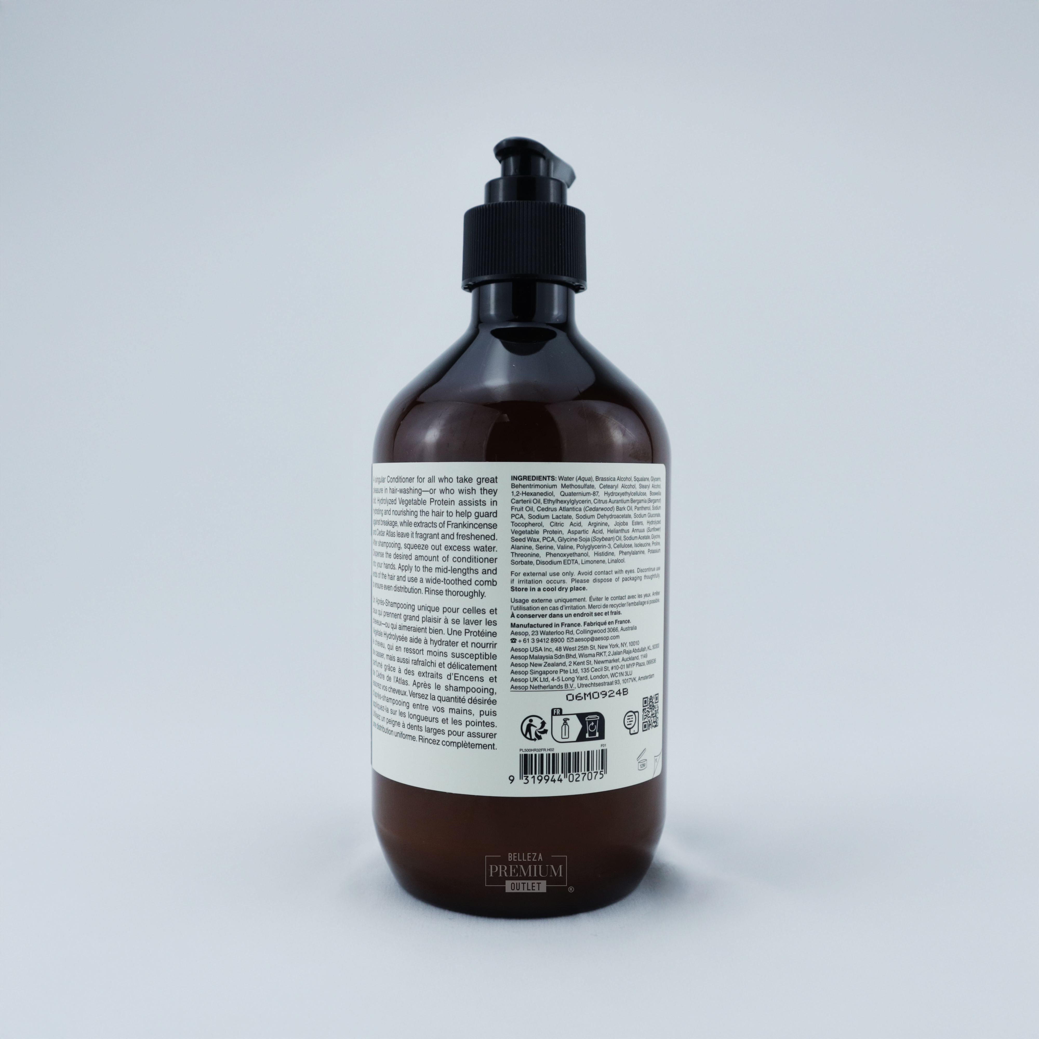 AESOP Conditioner Bergamot Rind 500ml – Suavidad y Vitalidad con Aroma Cítrico