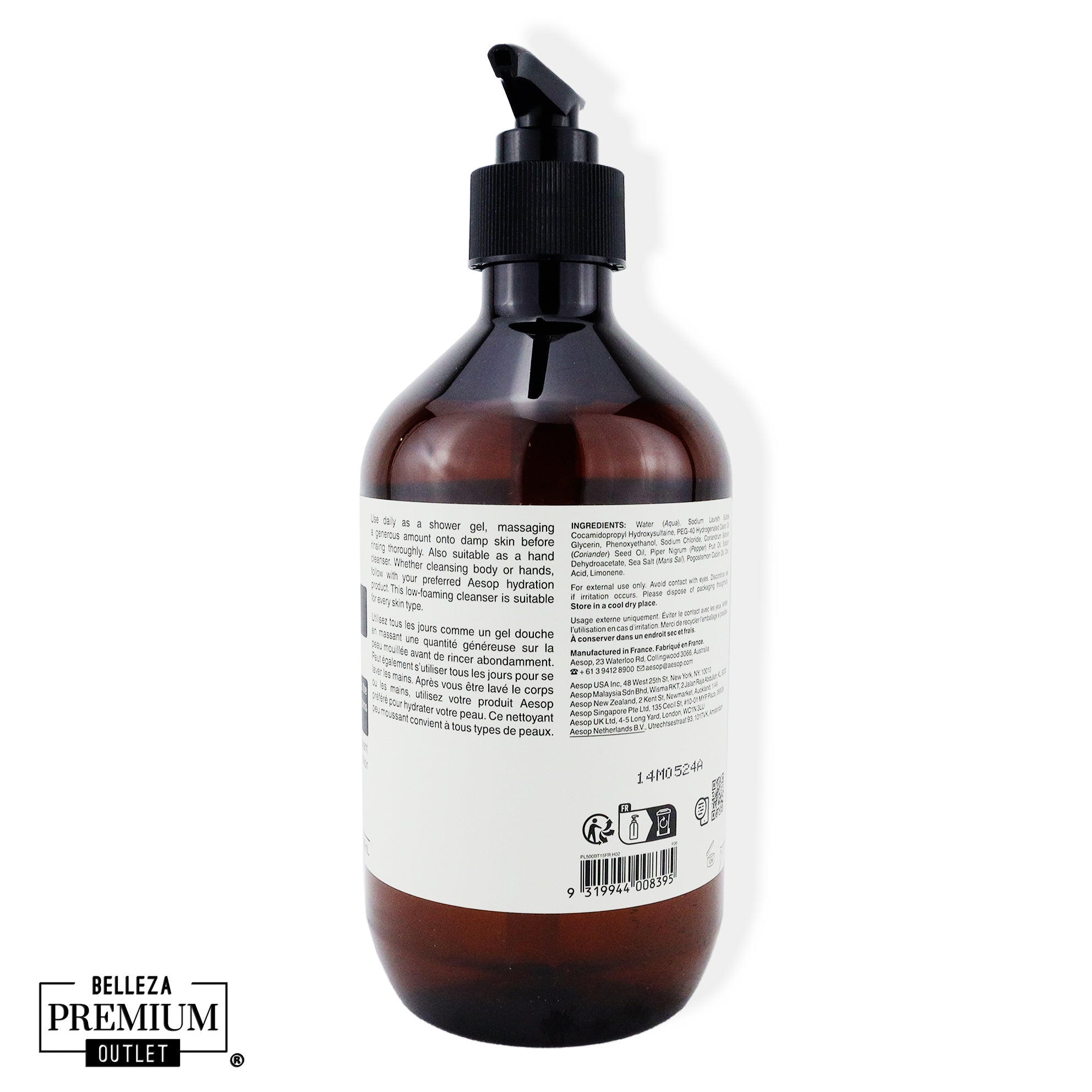 Aesop Coriander Seed Body Cleanser 16.9 oz – Limpieza Corporal Refrescante y Aromática
