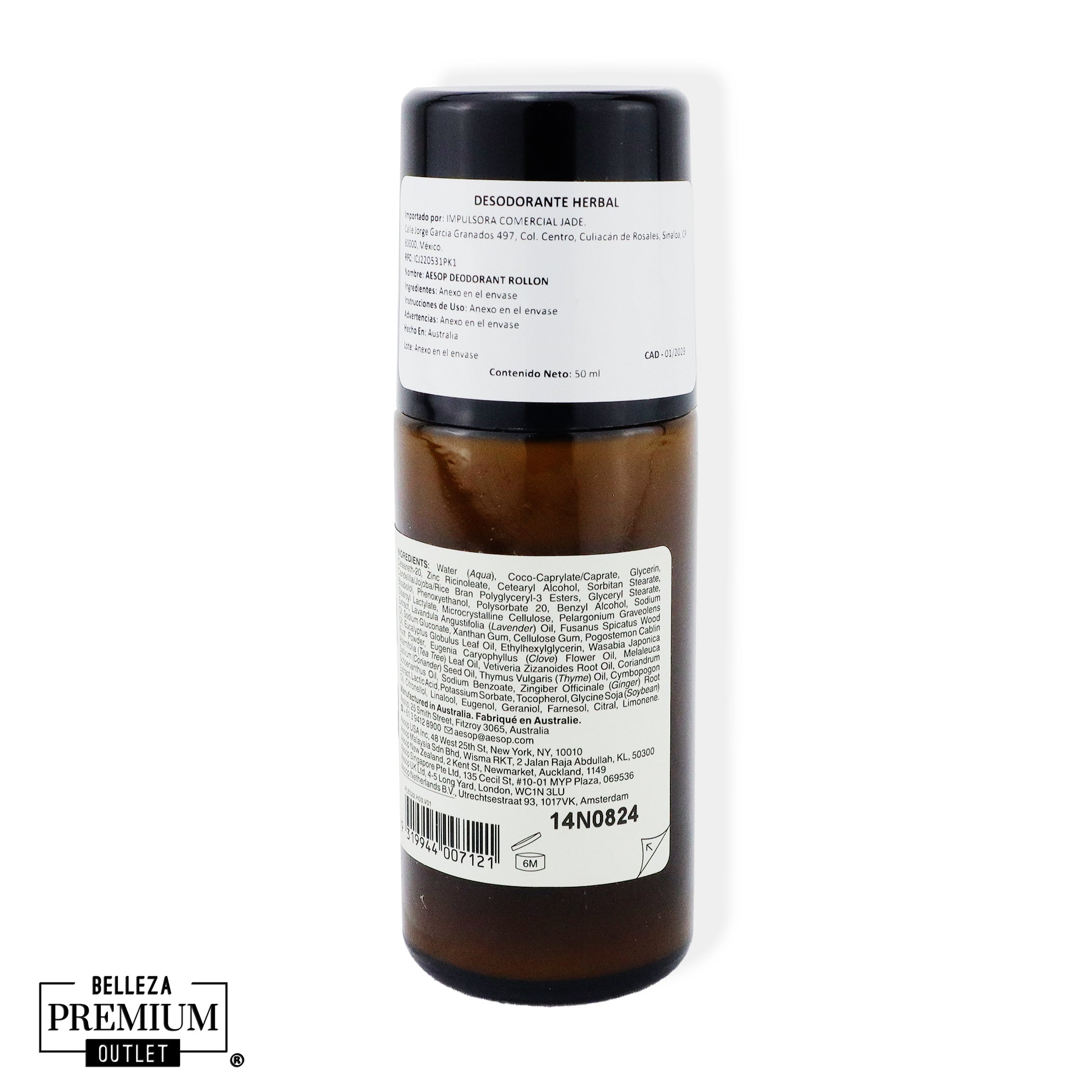 AESOP Deodorant 50ml Roll-On – Protección Natural y Fresca Todo el Día
