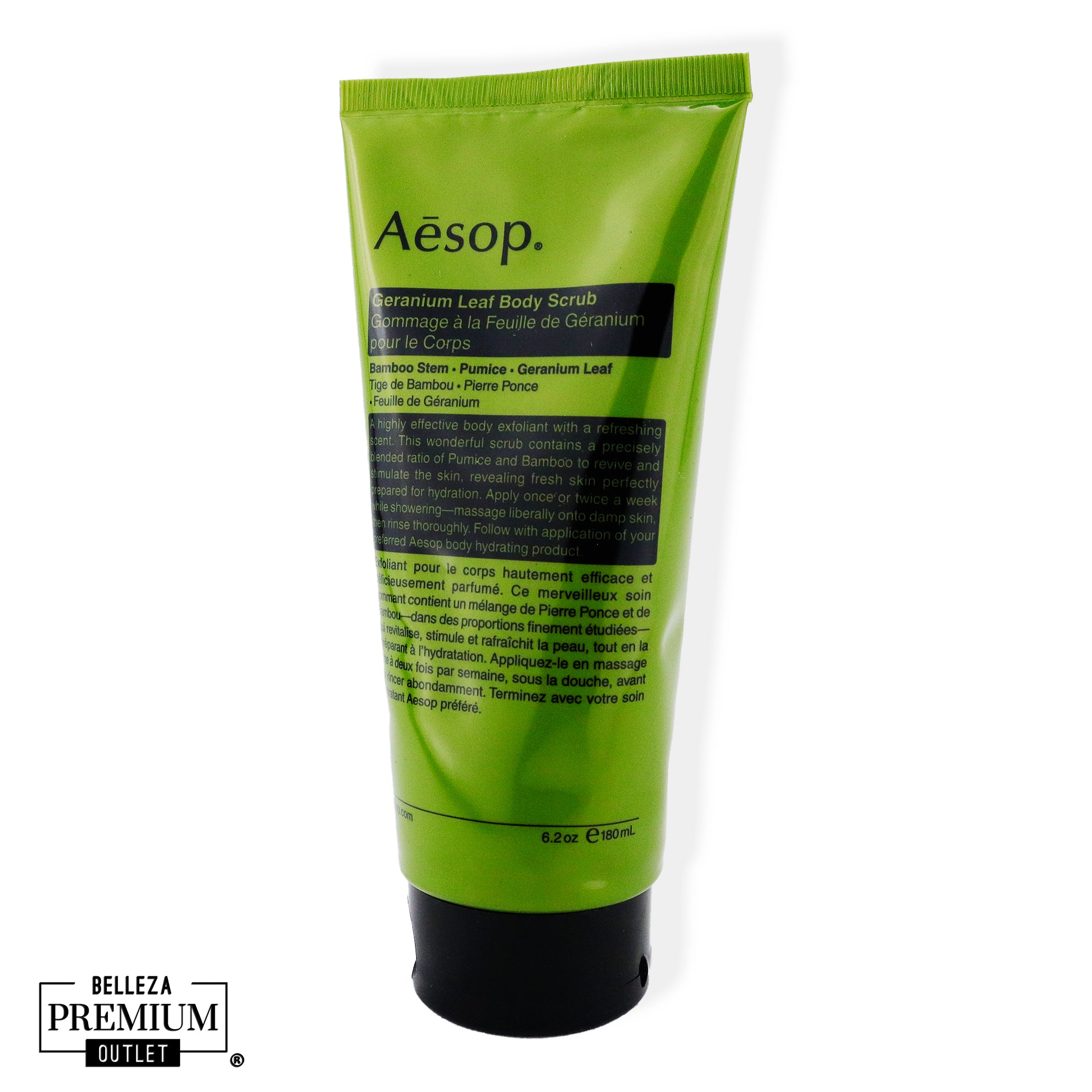 AESOP Geranium Leaf Body Scrub 180ml – Exfoliación Suave y Refrescante para el Cuerpo