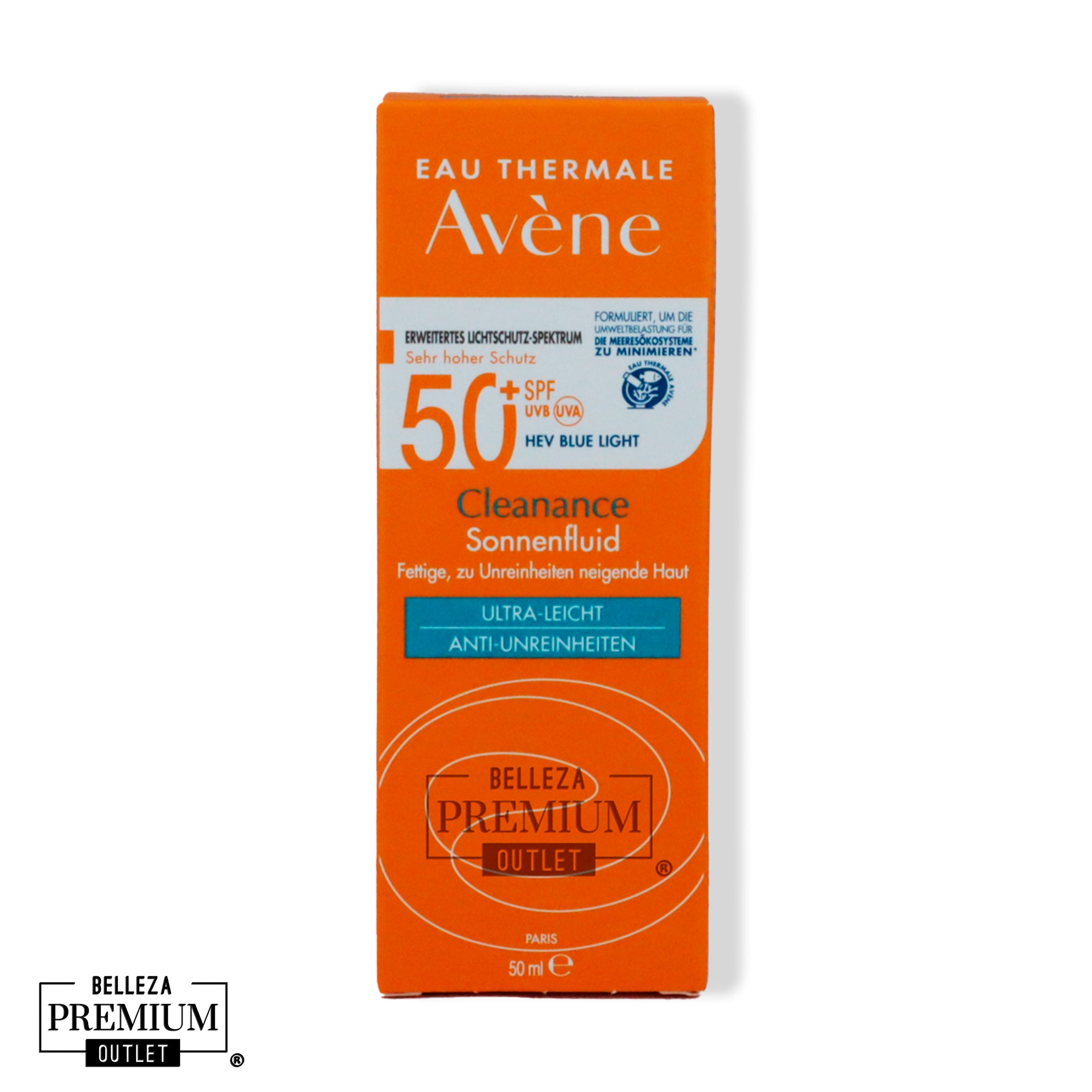 Avène Cleanance Solar SPF 50+ Ultra-Light 50ml – Protección Muy Alta para Piel Grasa o con Tendencia Acneica