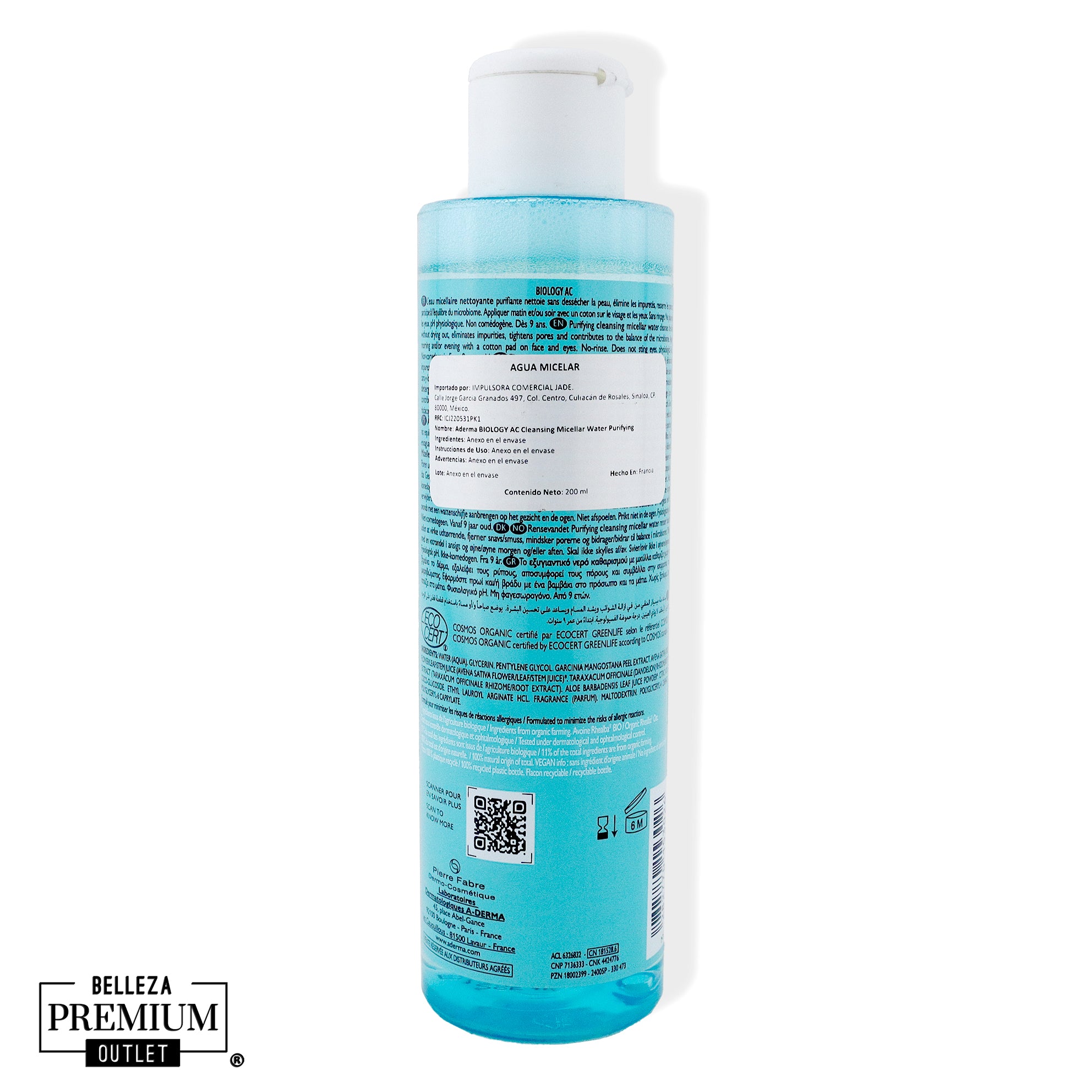 Aderma BIOLOGY AC Zuiverend Micellair Reinigingswater – Limpieza Profunda y Suave para Piel Propensa a Imperfecciones