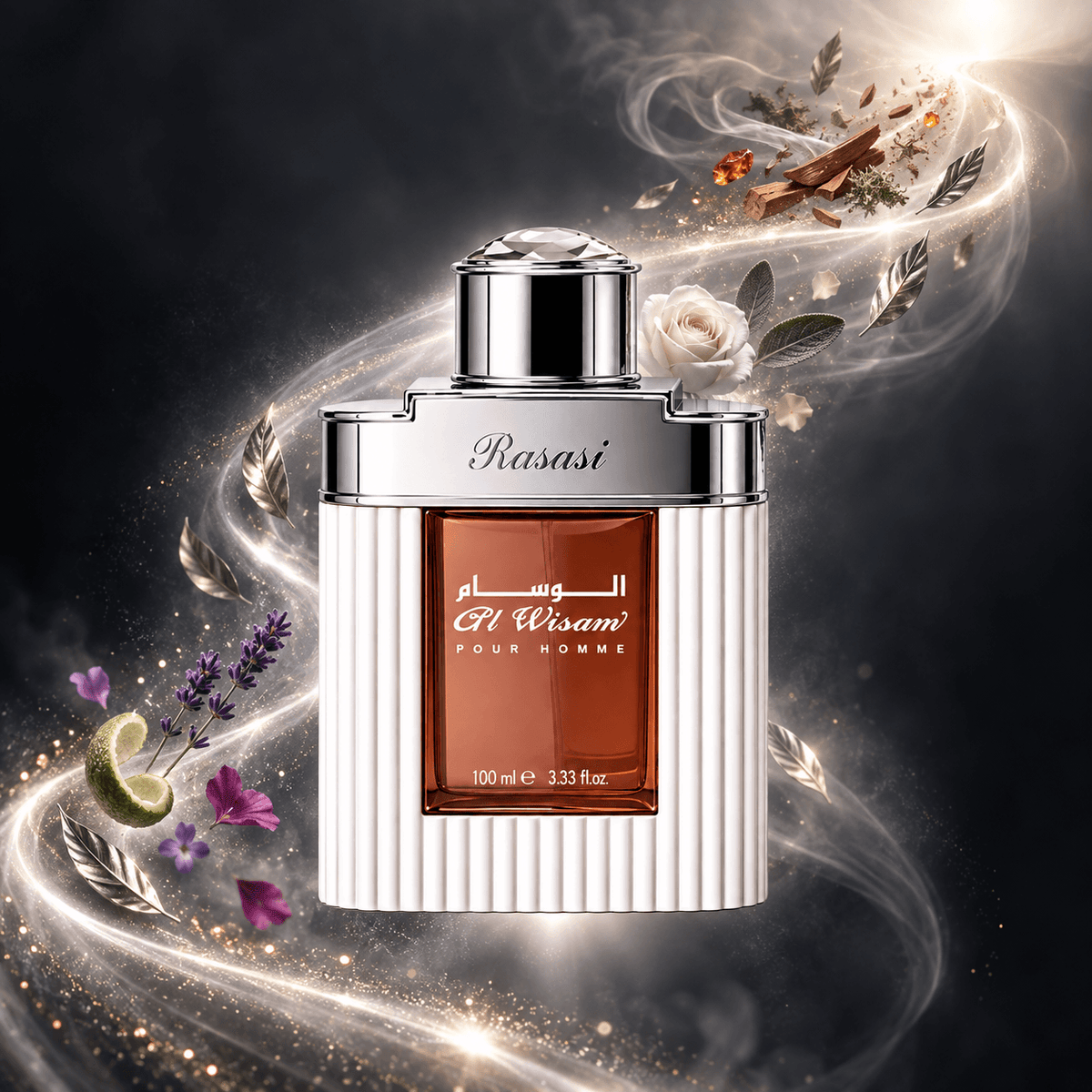 Rasasi Al Wisam Pour Homme 100 ml-Fragancia masculina Amaderada