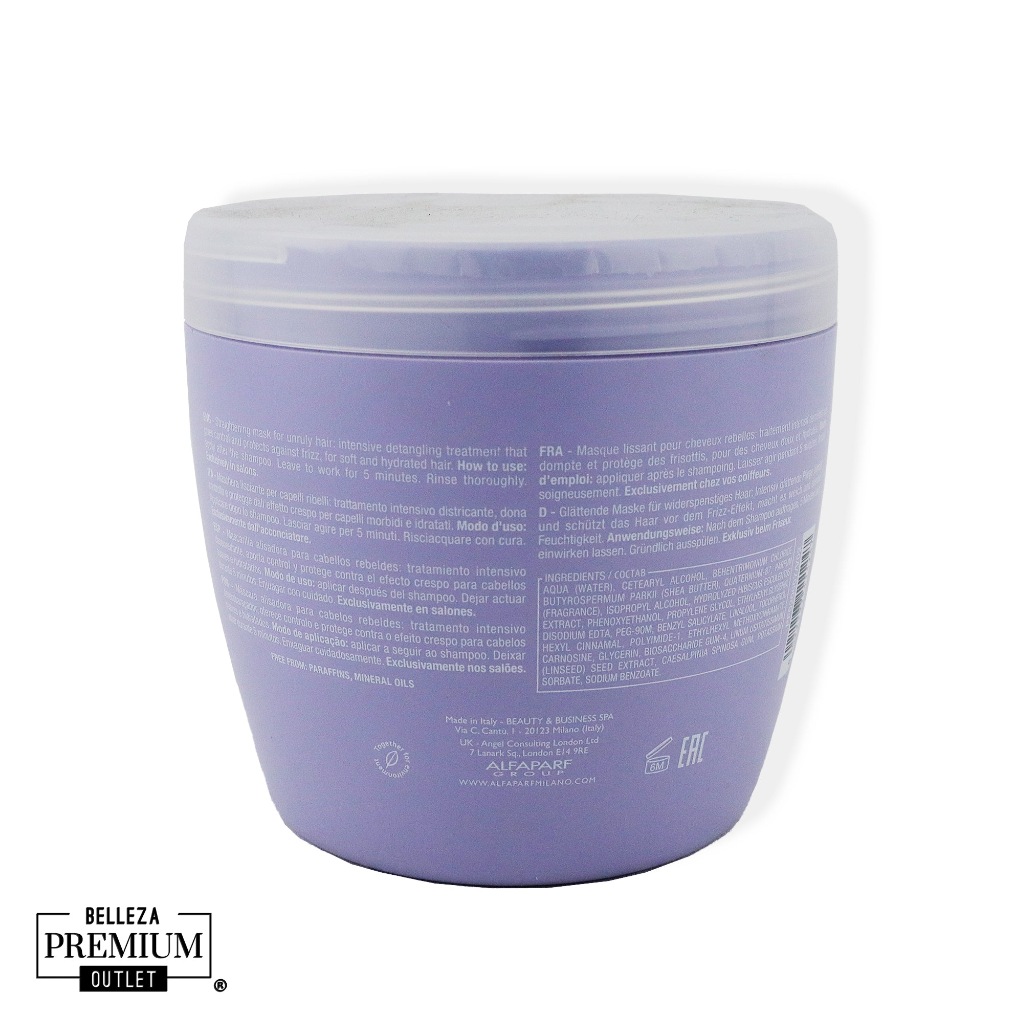 Alfaparf Milano Semi Di Lino Smoothing Mask 500ml – Hidratación y Suavidad Profunda para el Cabello