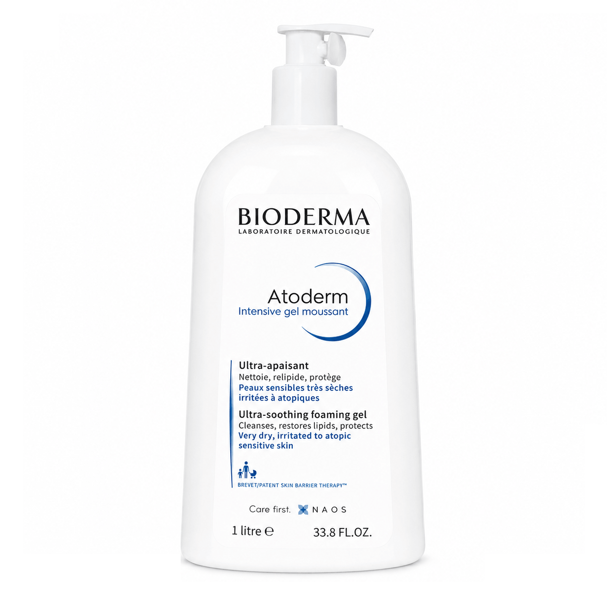 Bioderma Atoderm Intensive Gel moussant 1000ml-Gel Limpiador Piel Sensible