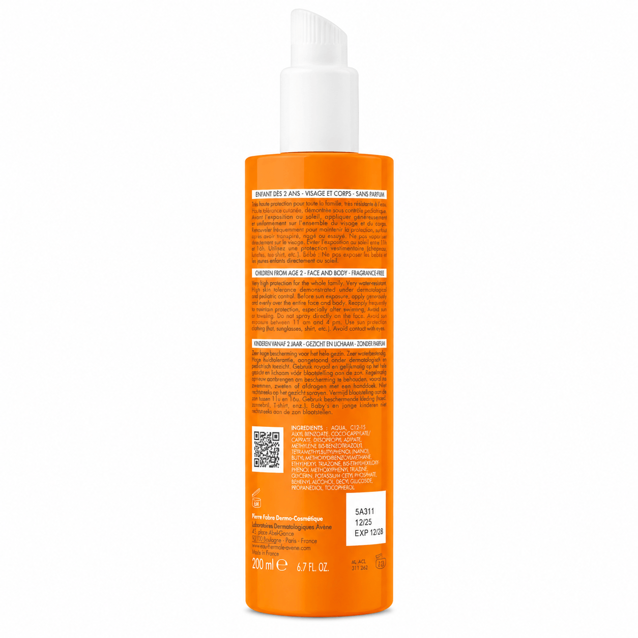Avène Spray para Niños SPF 50+ 200 ml