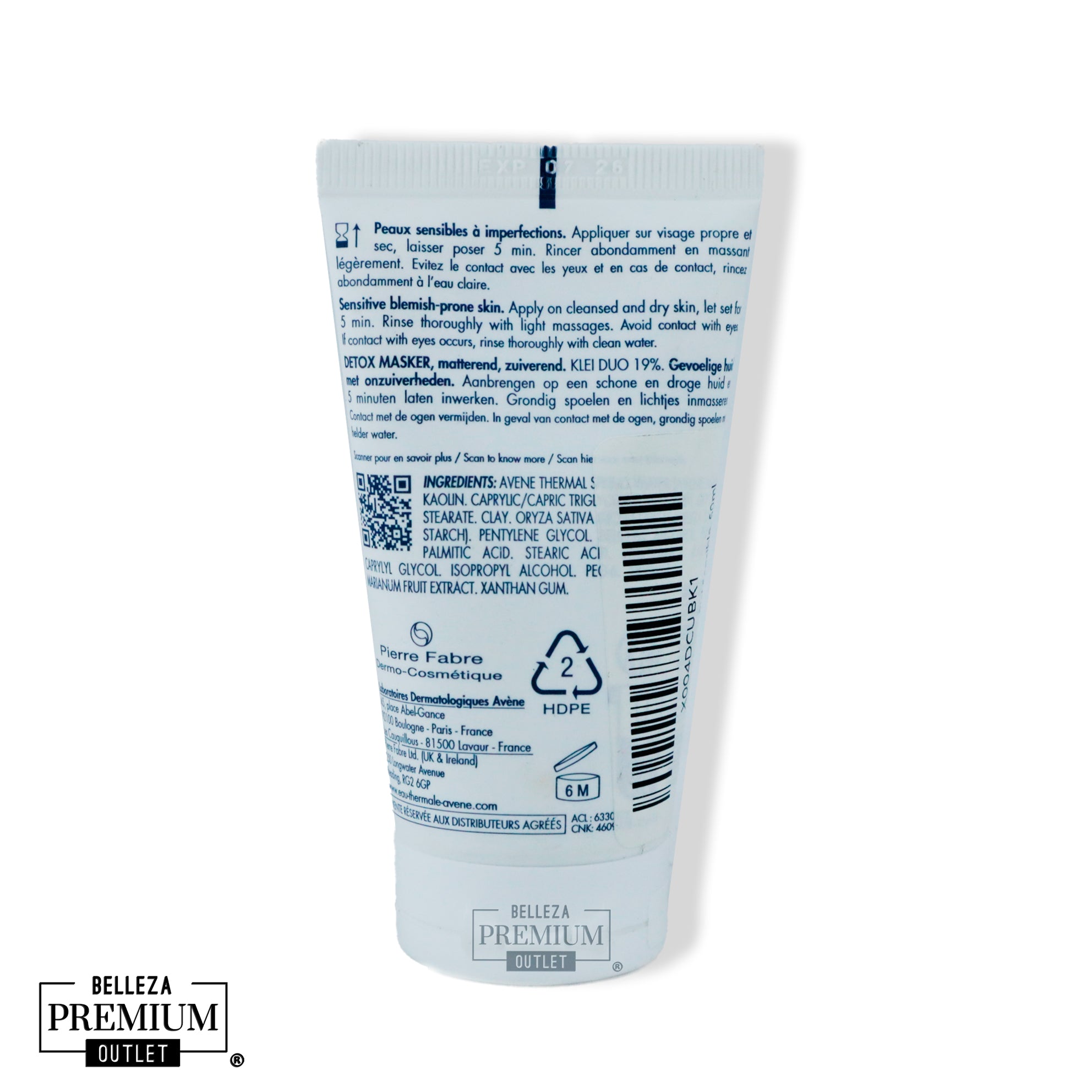 Avene Cleanance Detox MASK 50ml – Purifica, Renueva y Embellece tu Piel en Minutos
