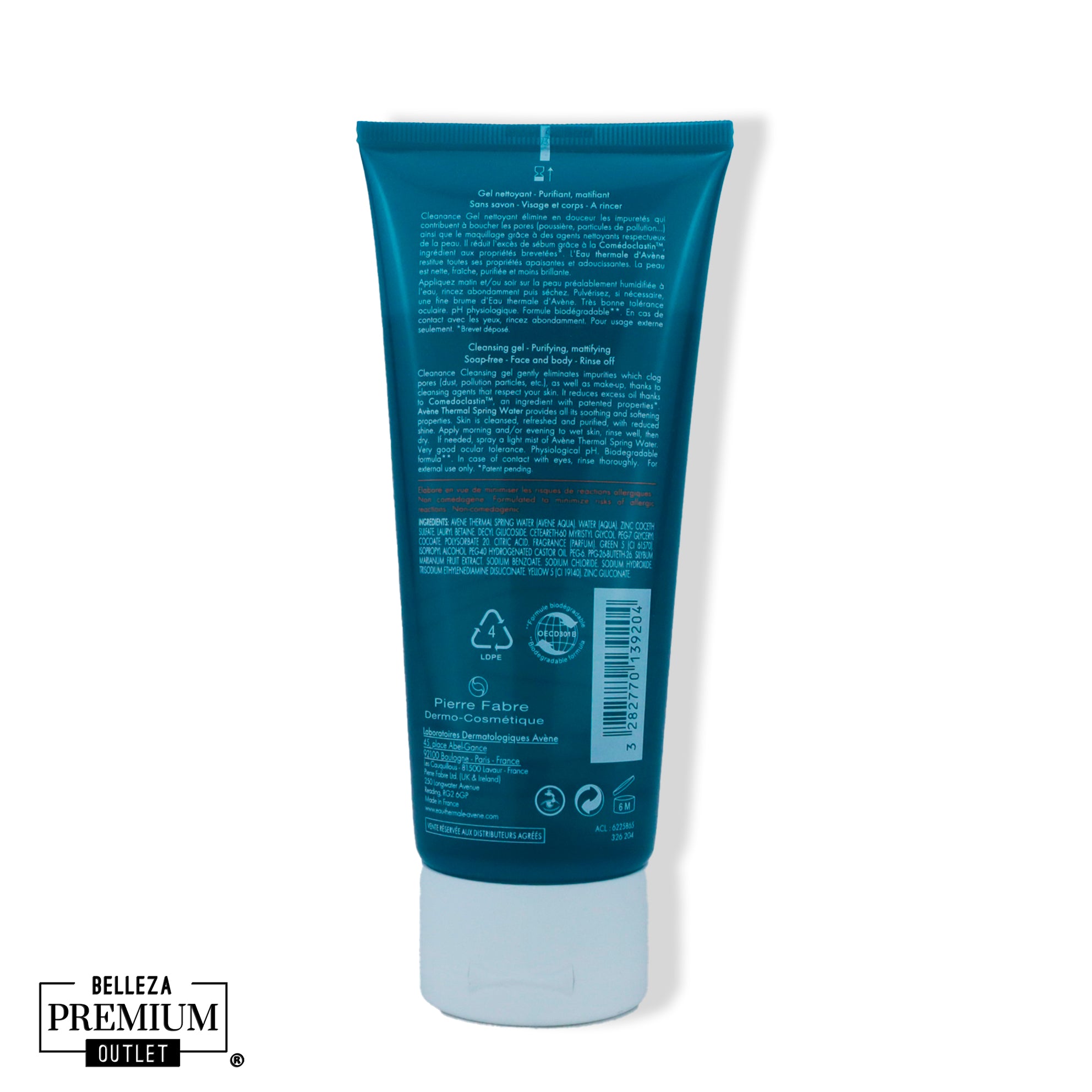 Avene Cleanance Gel Nettoyant 200ml – Limpieza Profunda y Suavidad para tu Piel Grasa o con Imperfecciones
