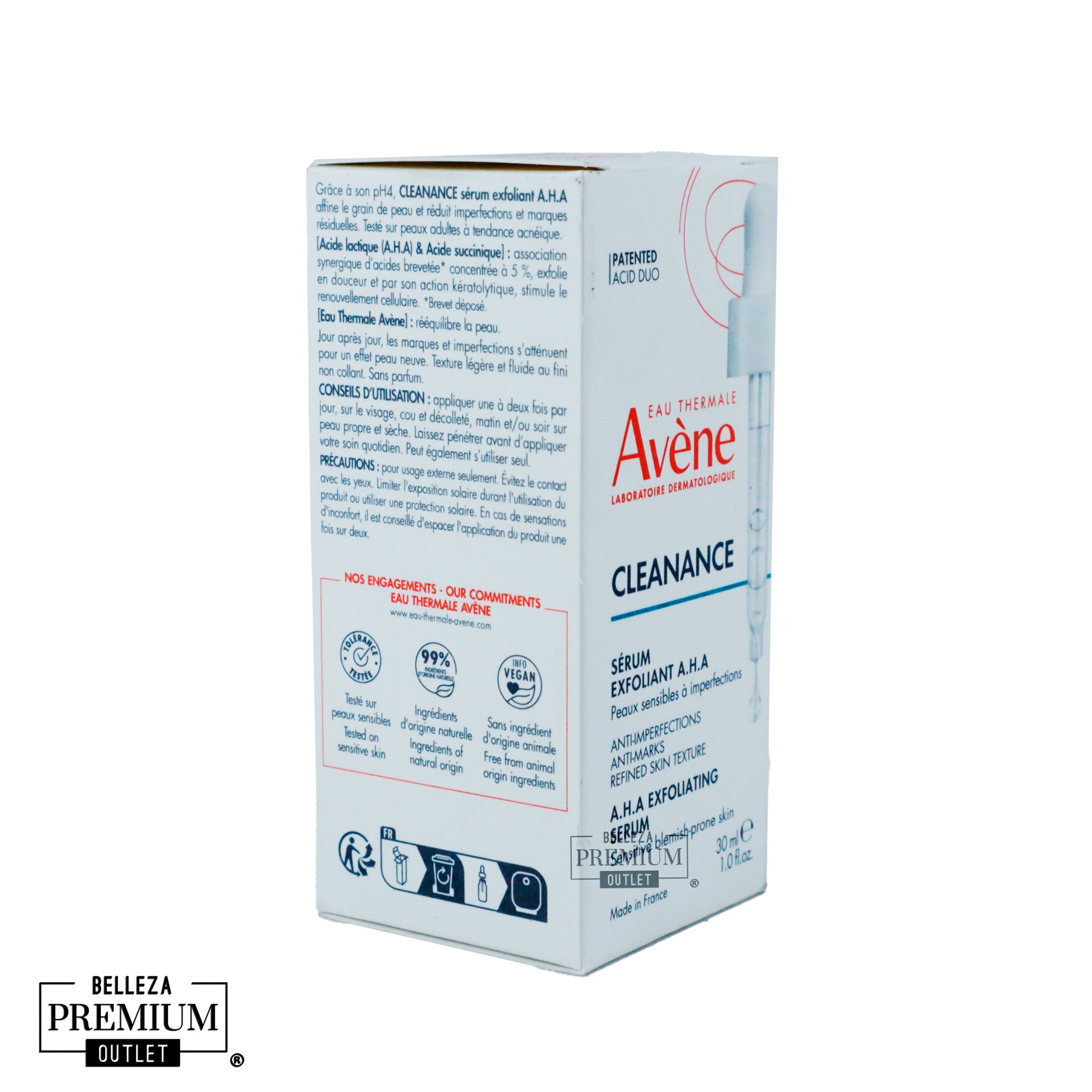 Avene Cleanance Sérum Exfoliant A.H.A. 30ml – Renovación Visible para una Piel Más Lisa, Clara y Uniforme
