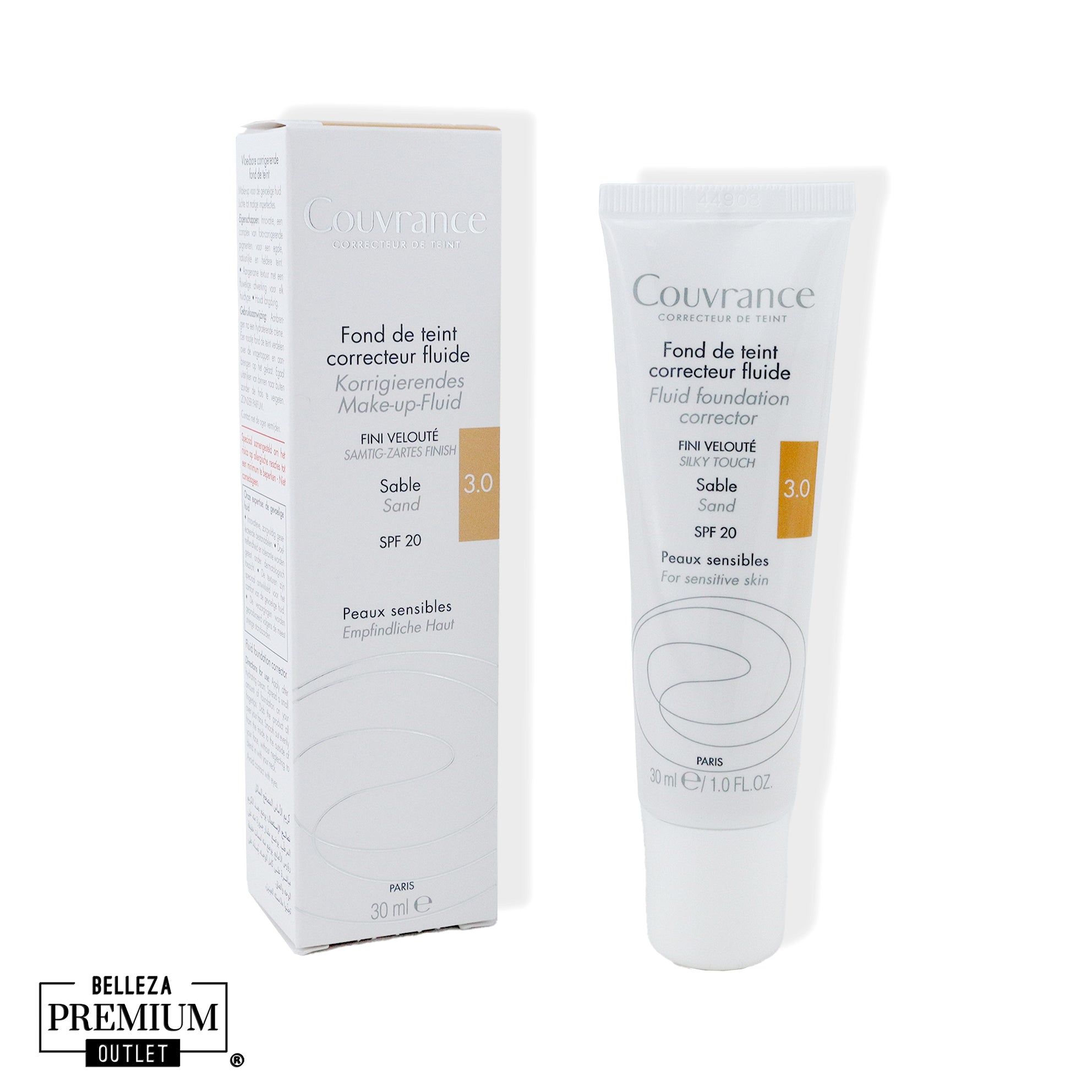 Avène Couvrance Fluid Foundation Sand 30ml – Maquillaje Corrector Fluido para Piel Sensible