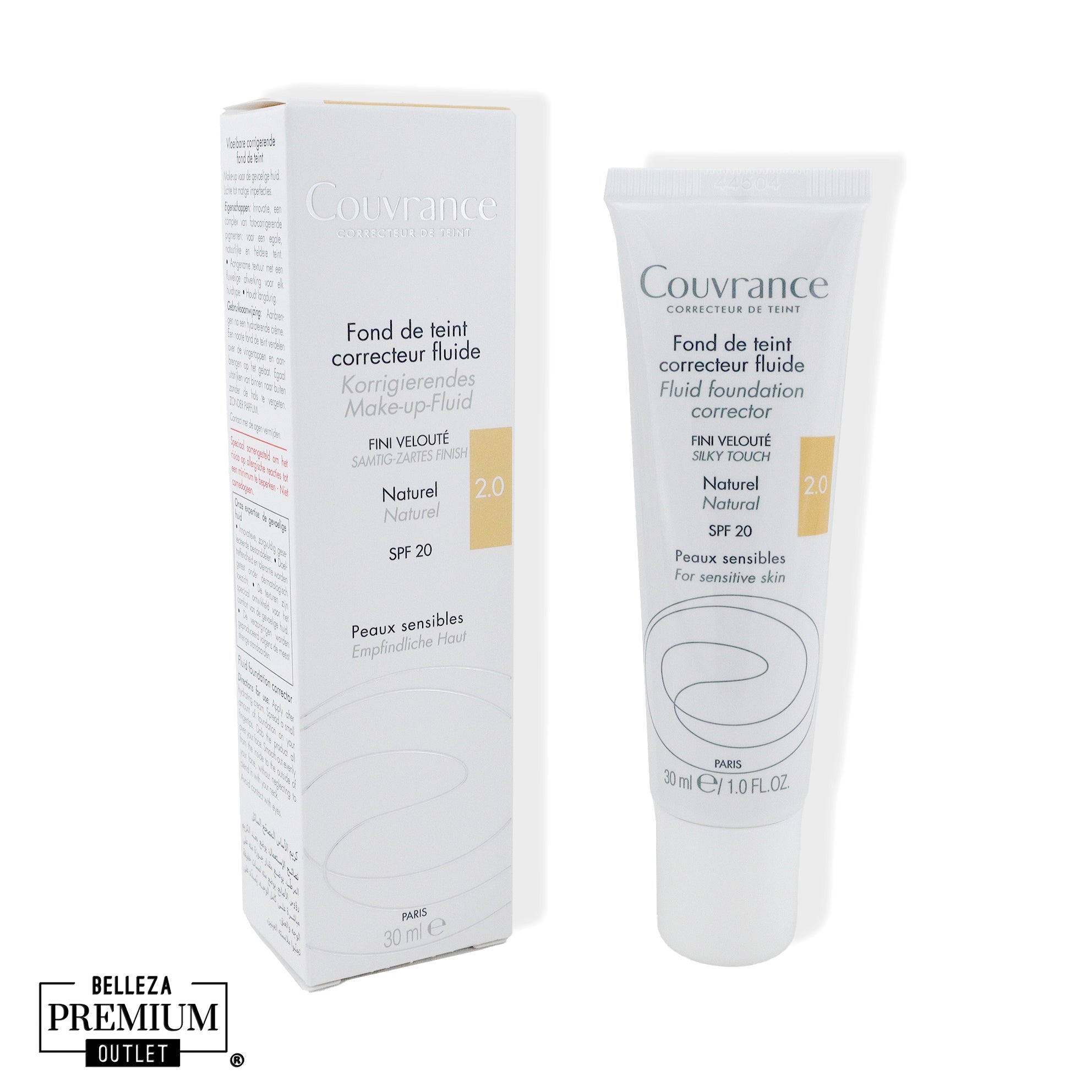 Avène Couvrance Fluid Foundation Natural 2.0 30ml – Maquillaje Corrector Fluido para Piel Sensible