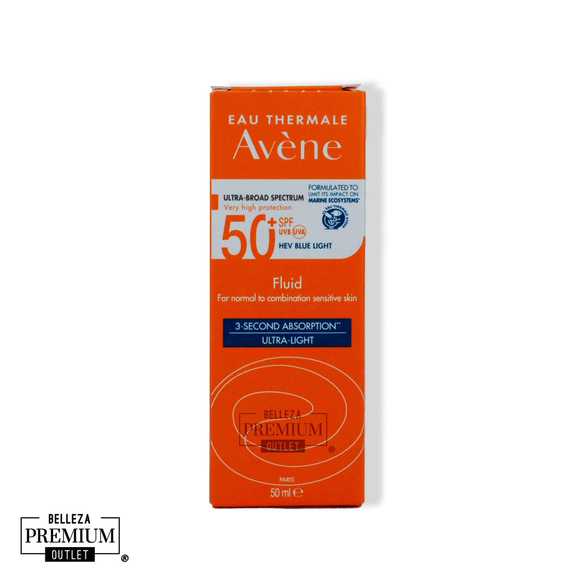 Avène Fluide SPF 50+ 50ml – Protección Solar Ligera, Alta y Confortable para Piel Sensible